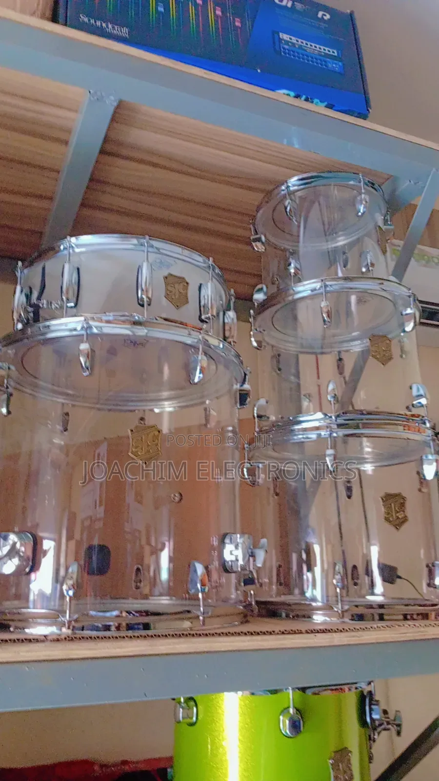 Original Sjc 2 Floor Tom 7 Set Transparent Professional Drum