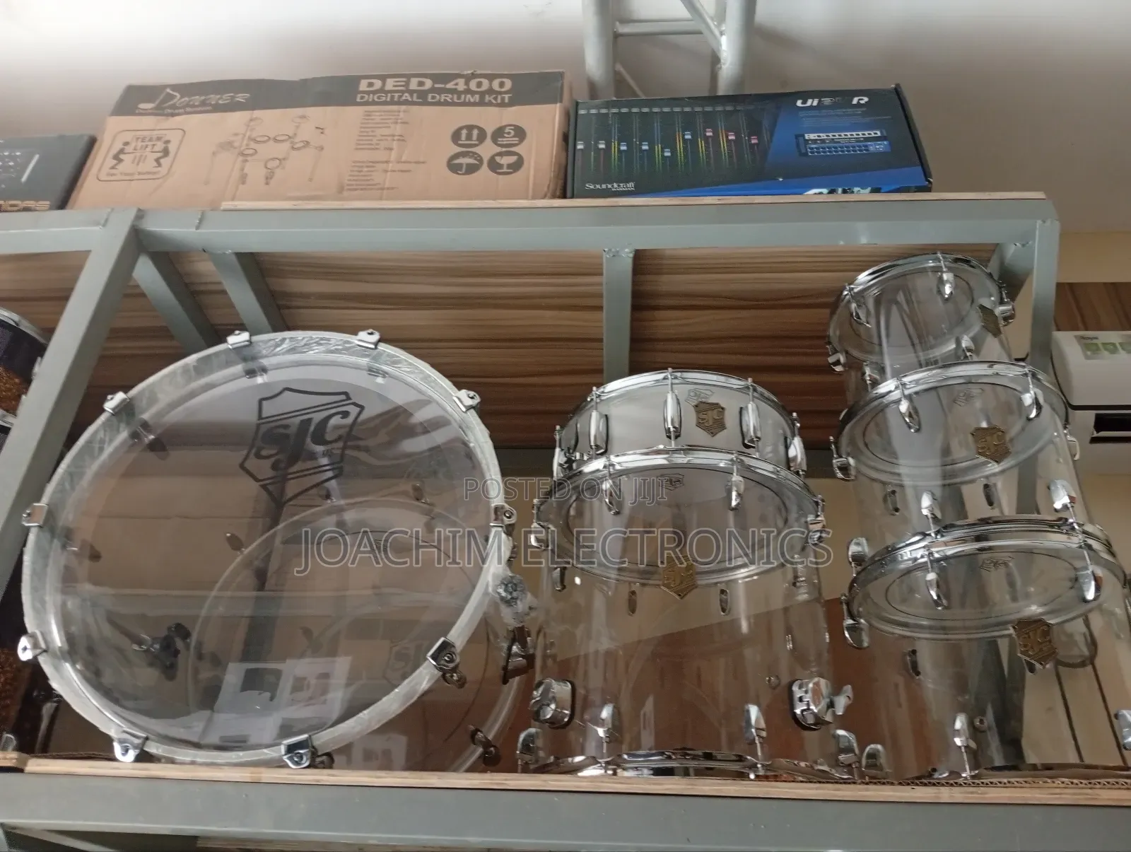 Original Sjc 2 Floor Tom 7 Set Transparent Professional Drum