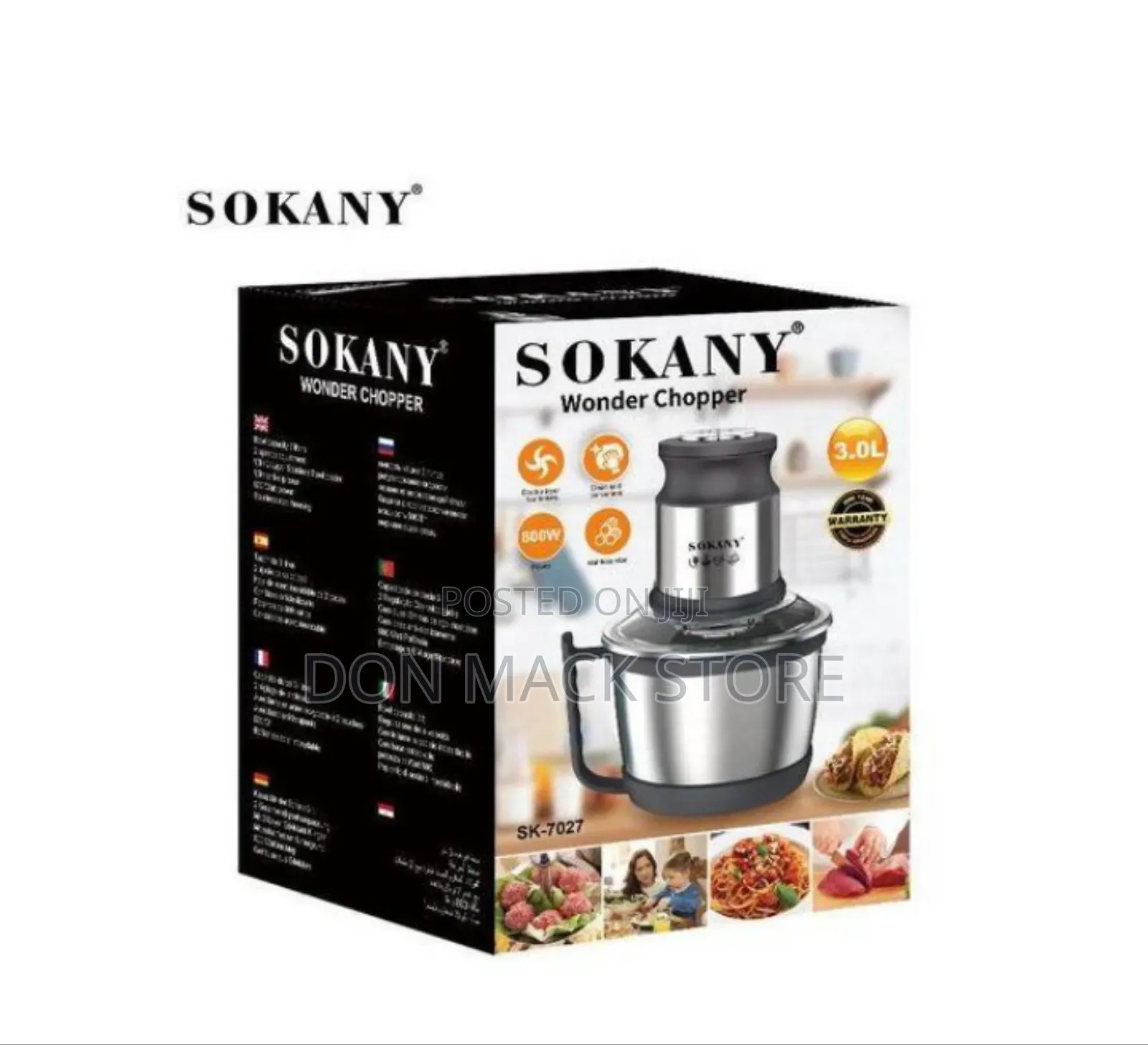 Sokany Food Processor 3l Sk7027 - Fufu Pounded Yam