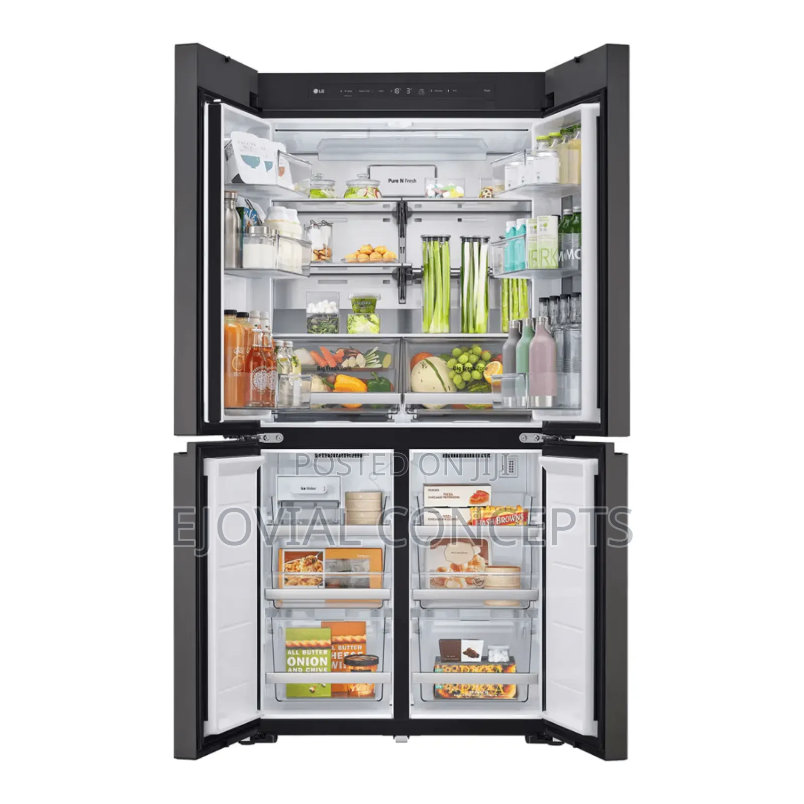 Lg Cross Door Refrigerator 671l (Gr-A24fdmmb) Instaview,