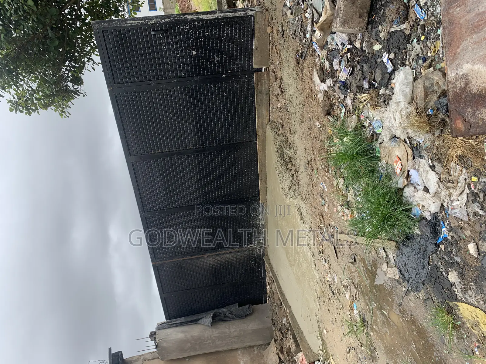 Industrial Steel Gate and Pedestrian