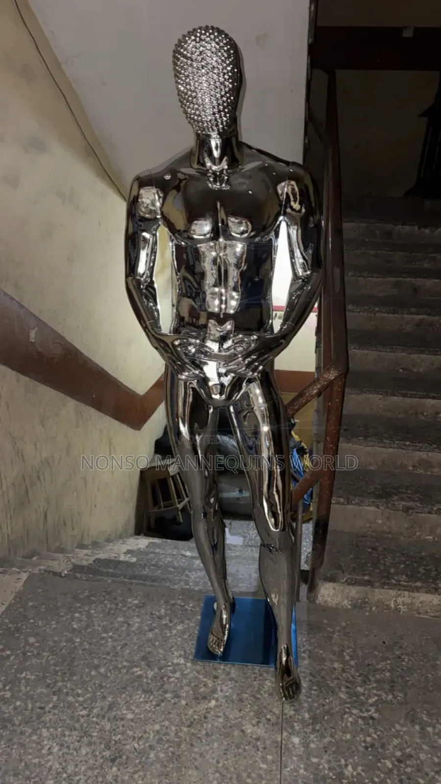 Silver Chrome Male Display Mannequin