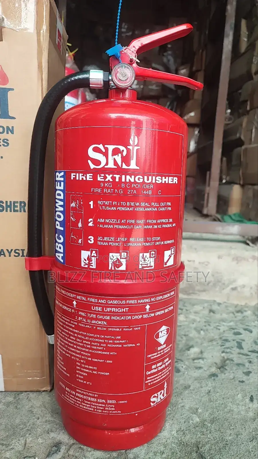9kg Dcp Fire Extinguisher (Sri).