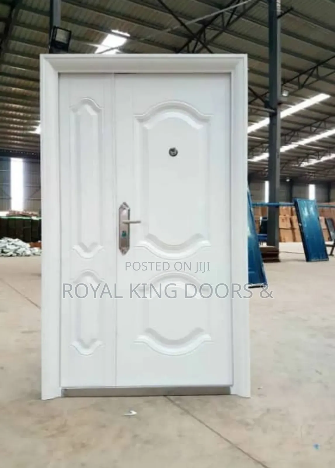 White 4 Ft German Fullmetal Security Door