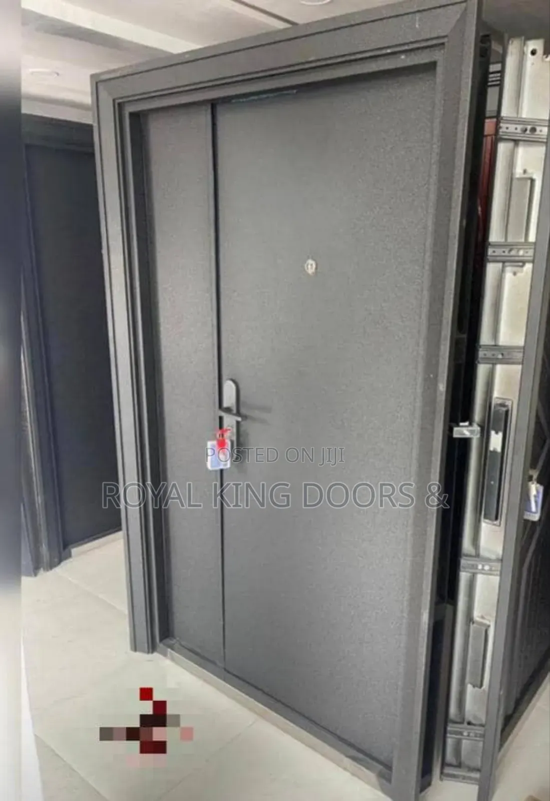 German Black Steel Security Entrance Door's Water Resistant