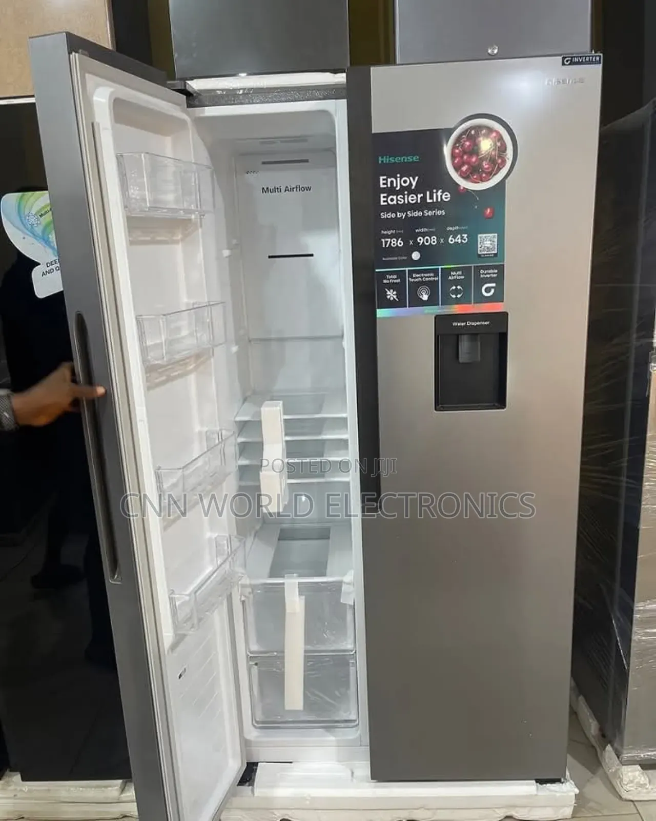 Hisense Inverter 529l Side By Side Fridge With Dispenser