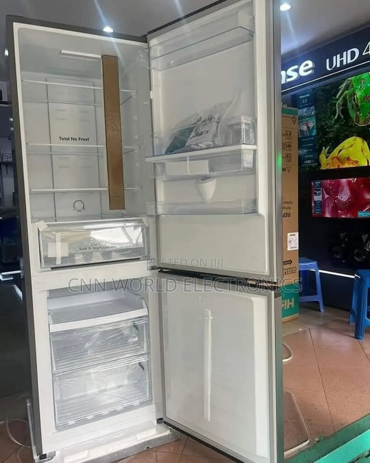Hisense 264l Bottom Freezer Double Door Fridge Wit Dispenser