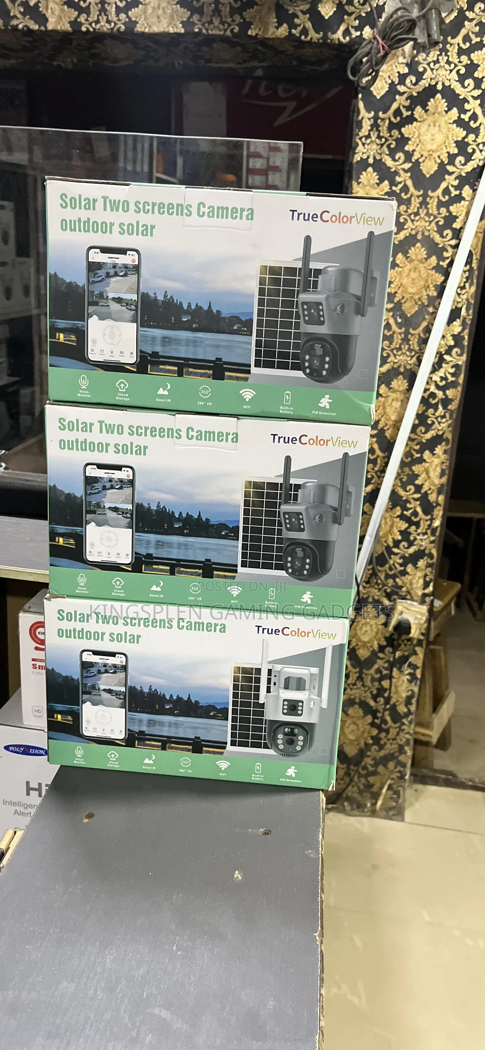Wifi Solar Dual Lens Camera V380 App
