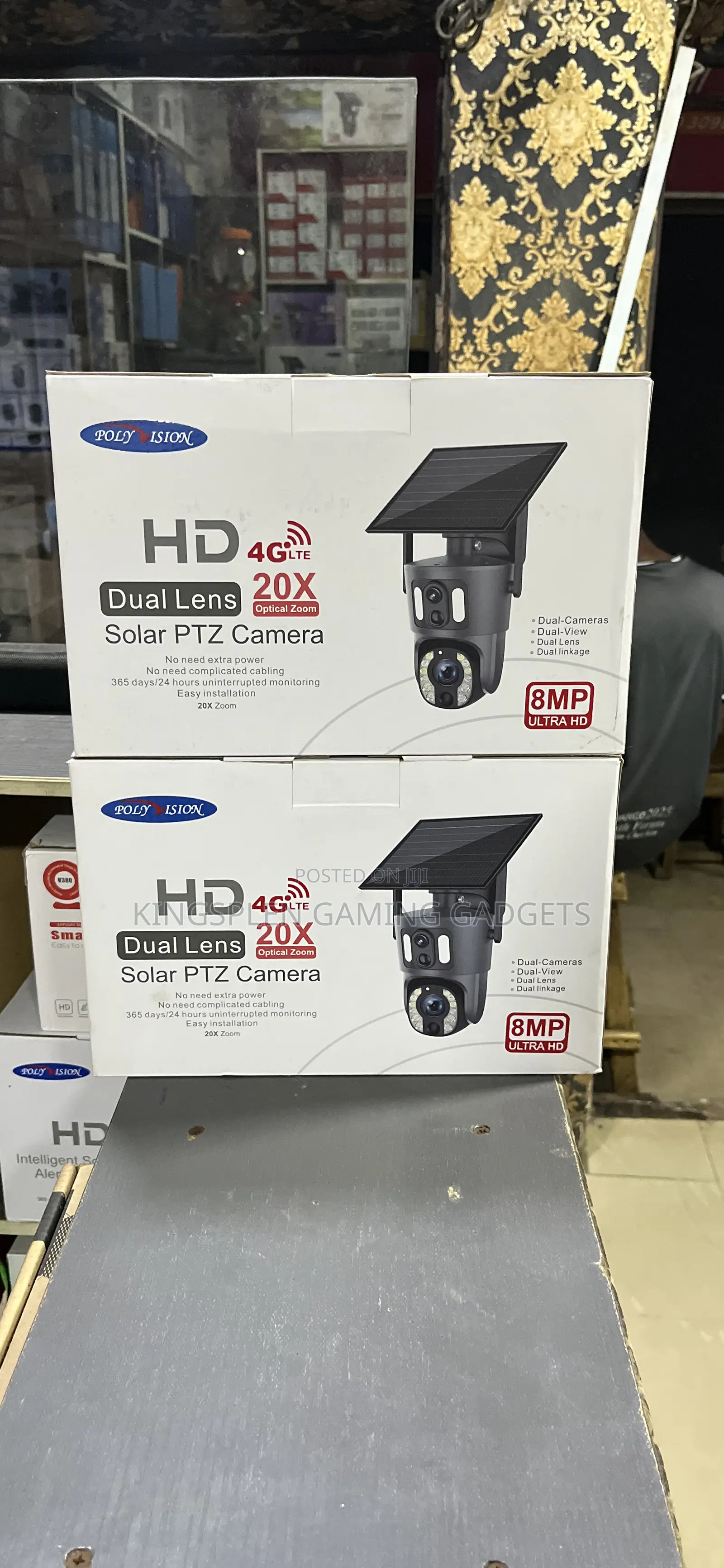 4g Solar PTZ Dual Lens Camera Ubox App 8mp 20x Zoom