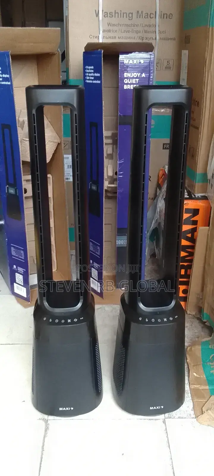 Maxi Bladeless Fan 42 Inch Black (150pd-Ams)