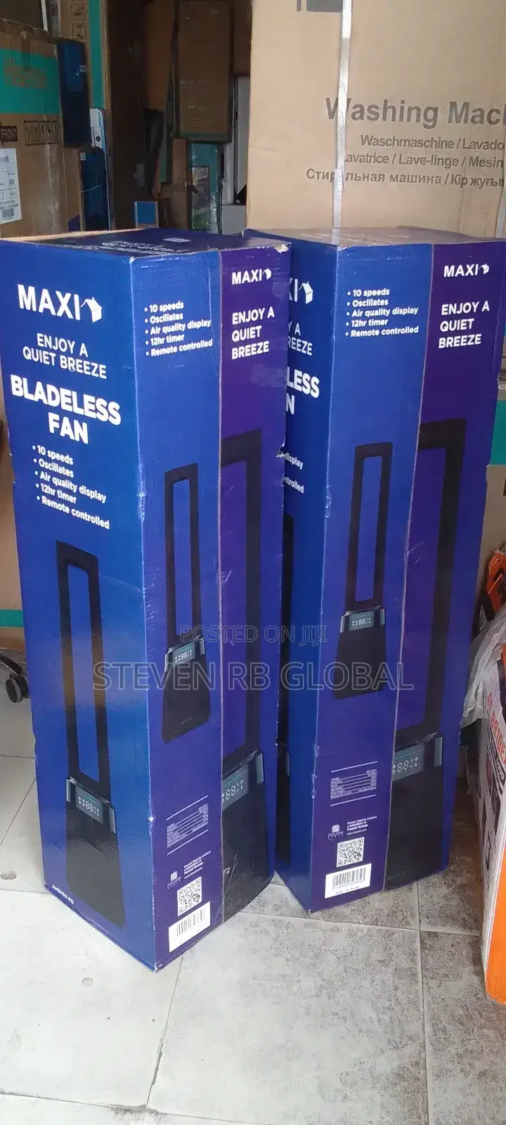 Maxi Bladeless Fan 42 Inch Black (150pd-Ams)