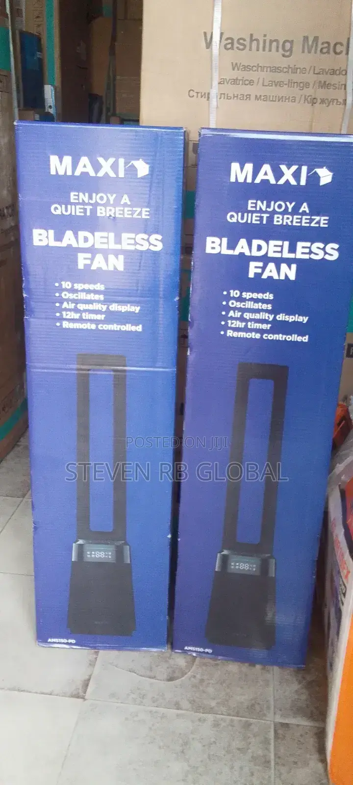 Maxi Bladeless Fan 42 Inch Black (150pd-Ams)
