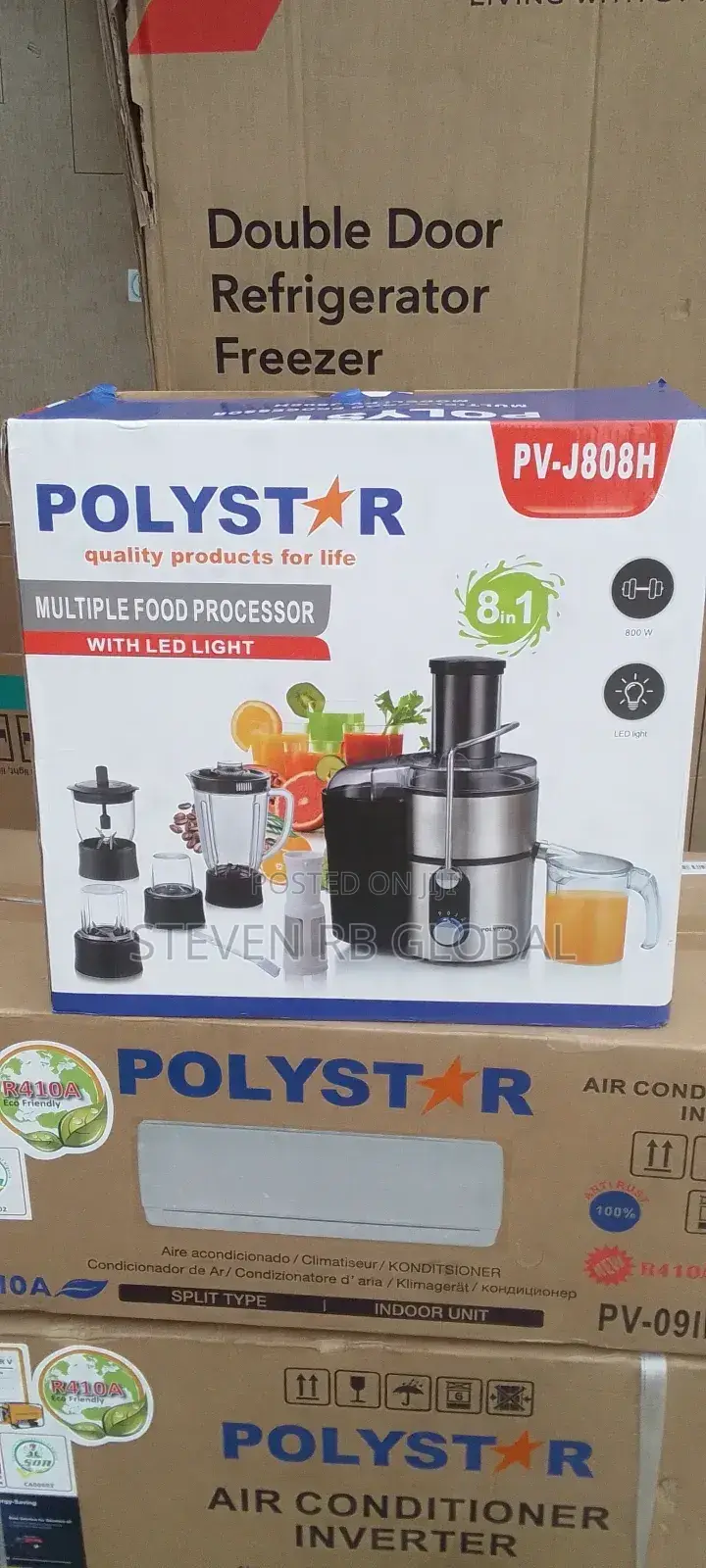 Polystar 8 in 1 Multiple Food Processor 800w | Pv-J808h