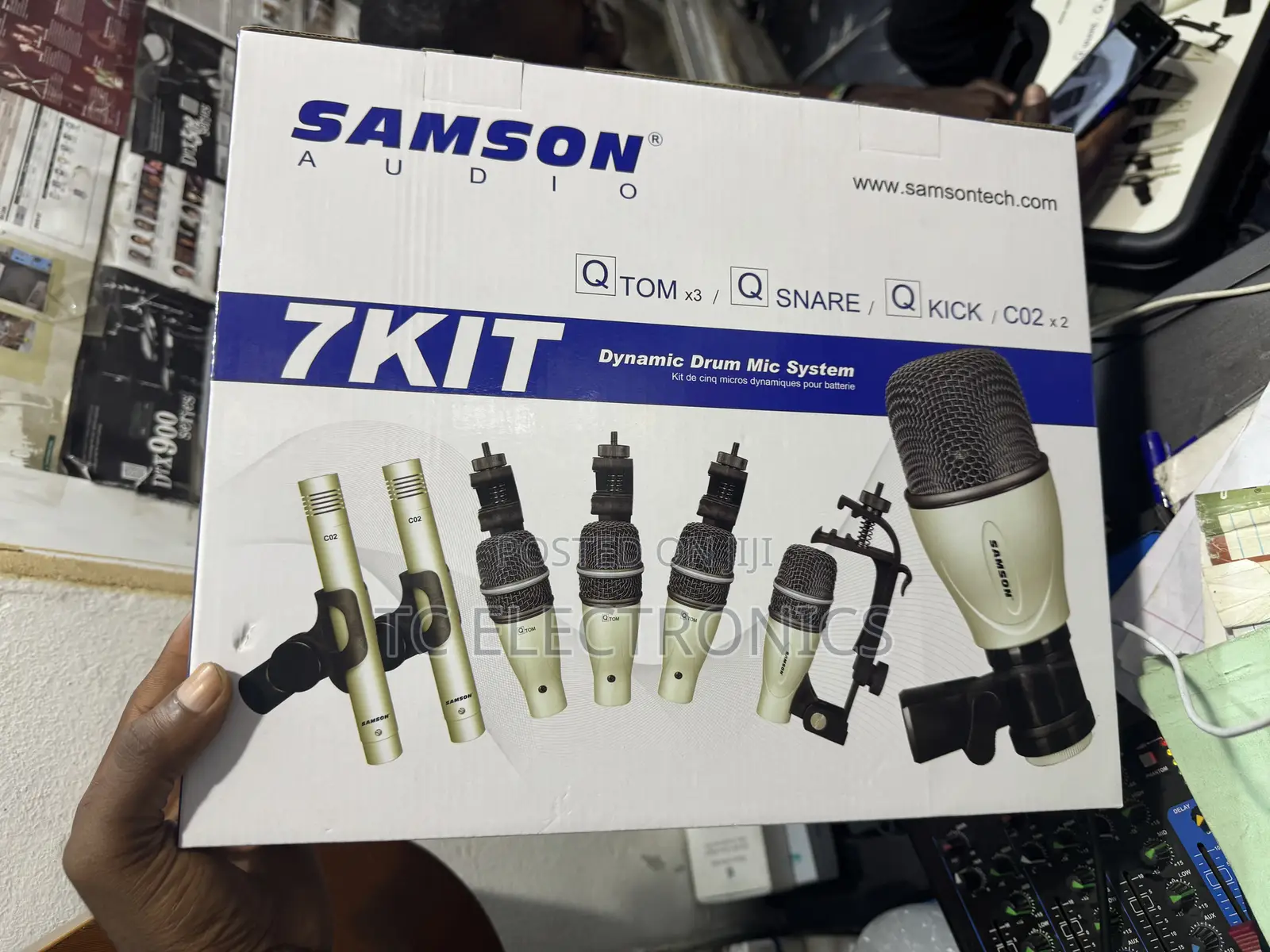 Original Dynamic Drum Mic Samson 7 Set Drum Microphone