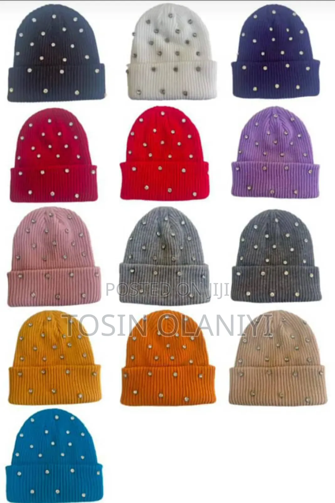 New Design Stoned Headwarmer/Beanie