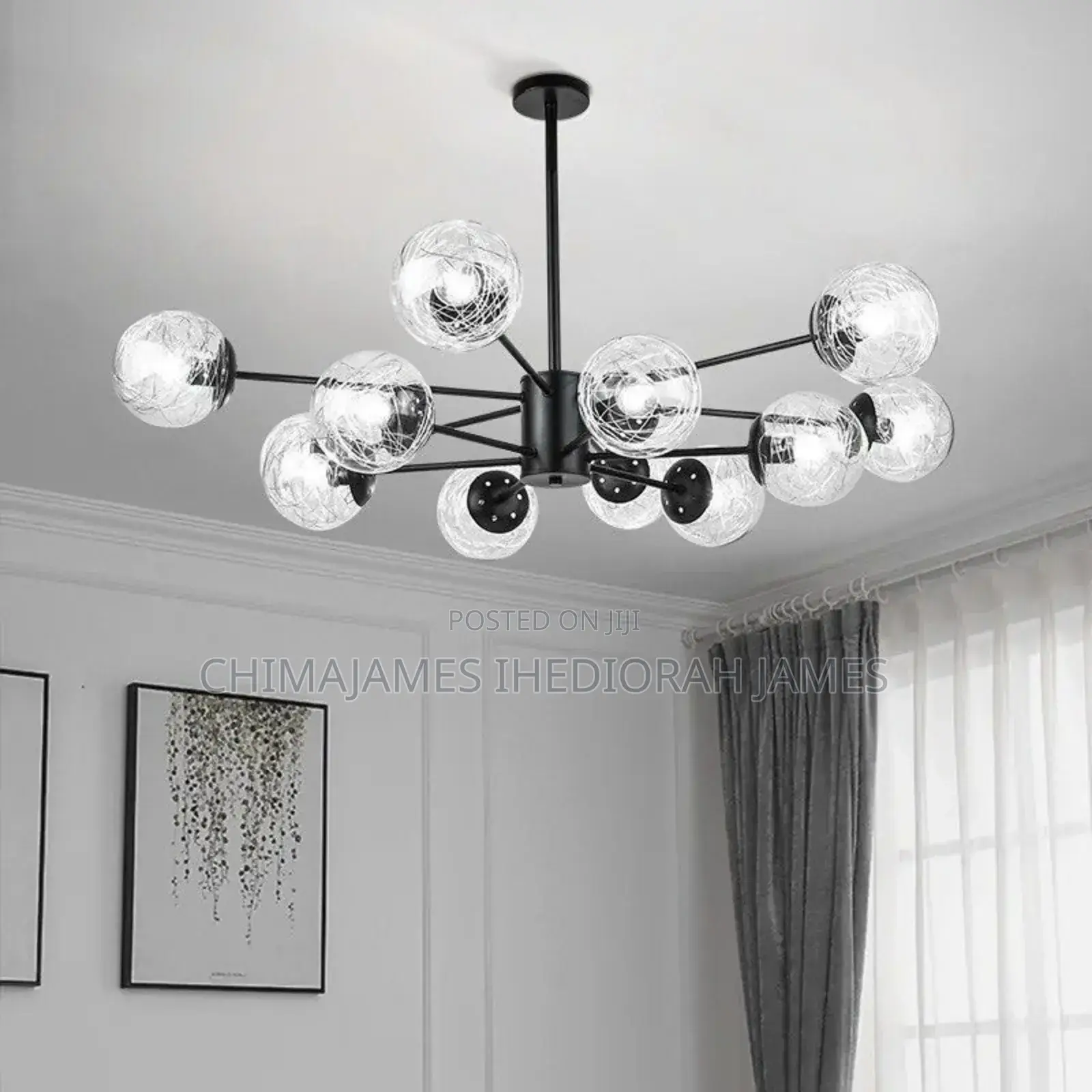 Modern Clear Glass Ball Pendant Light Decorative Simple Led