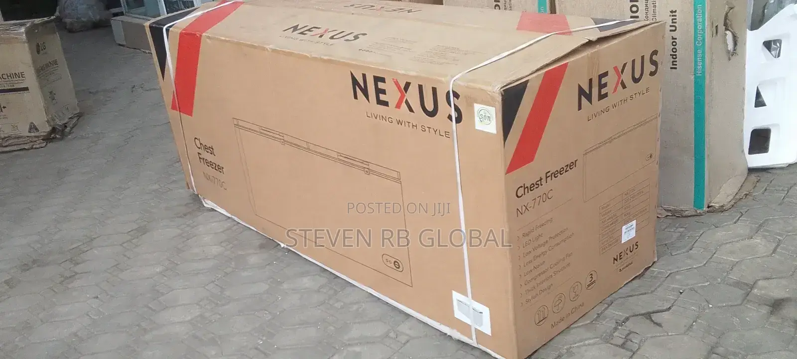 Nexus 700l Double Door Chest Freezer – Silver | Nx-770c