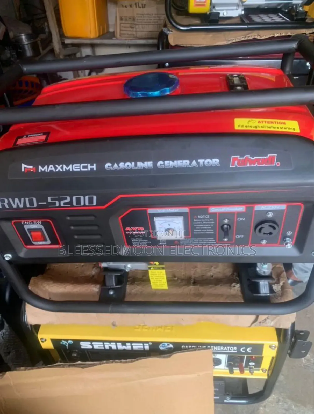 Maxmech Soundproof Petrol Generator 5.5kva Cooper (Free Delivery Ph)