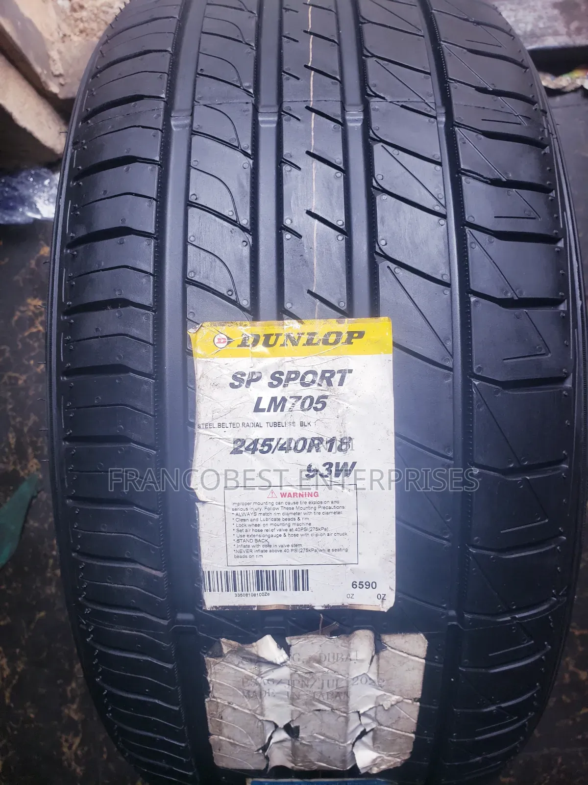 245/40r18 Dunlop Tyre