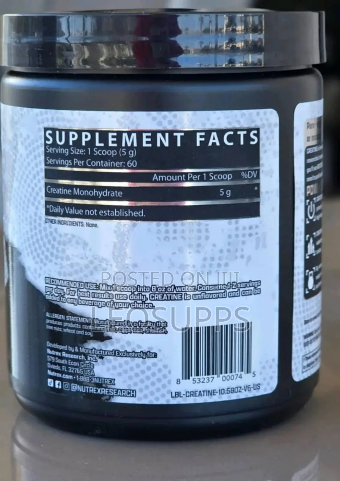 Nutrex Creatine Monohydrate 60servings