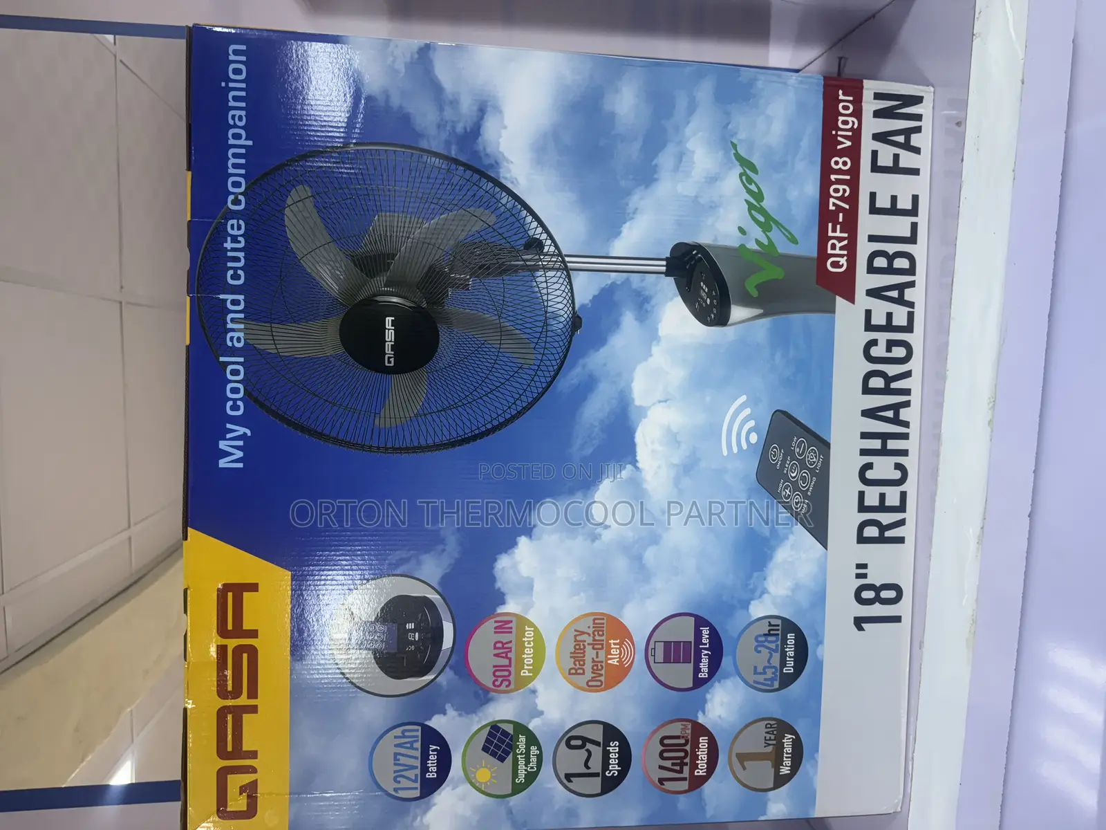 Qasa Rechargeable Fan 18inches