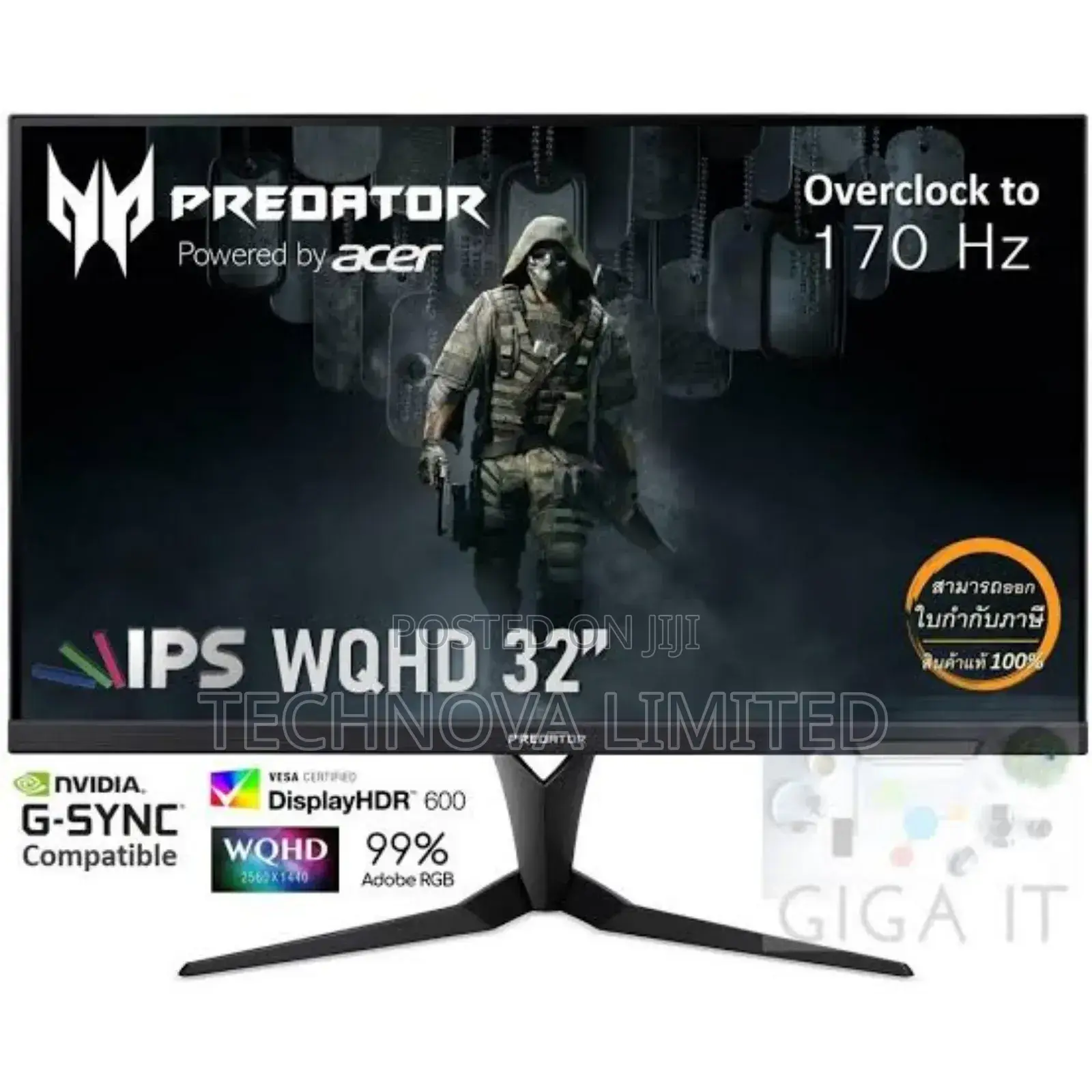 Acer Predator Xb323ugp 32" 2560x1440px Ips 170hz 1 Ms