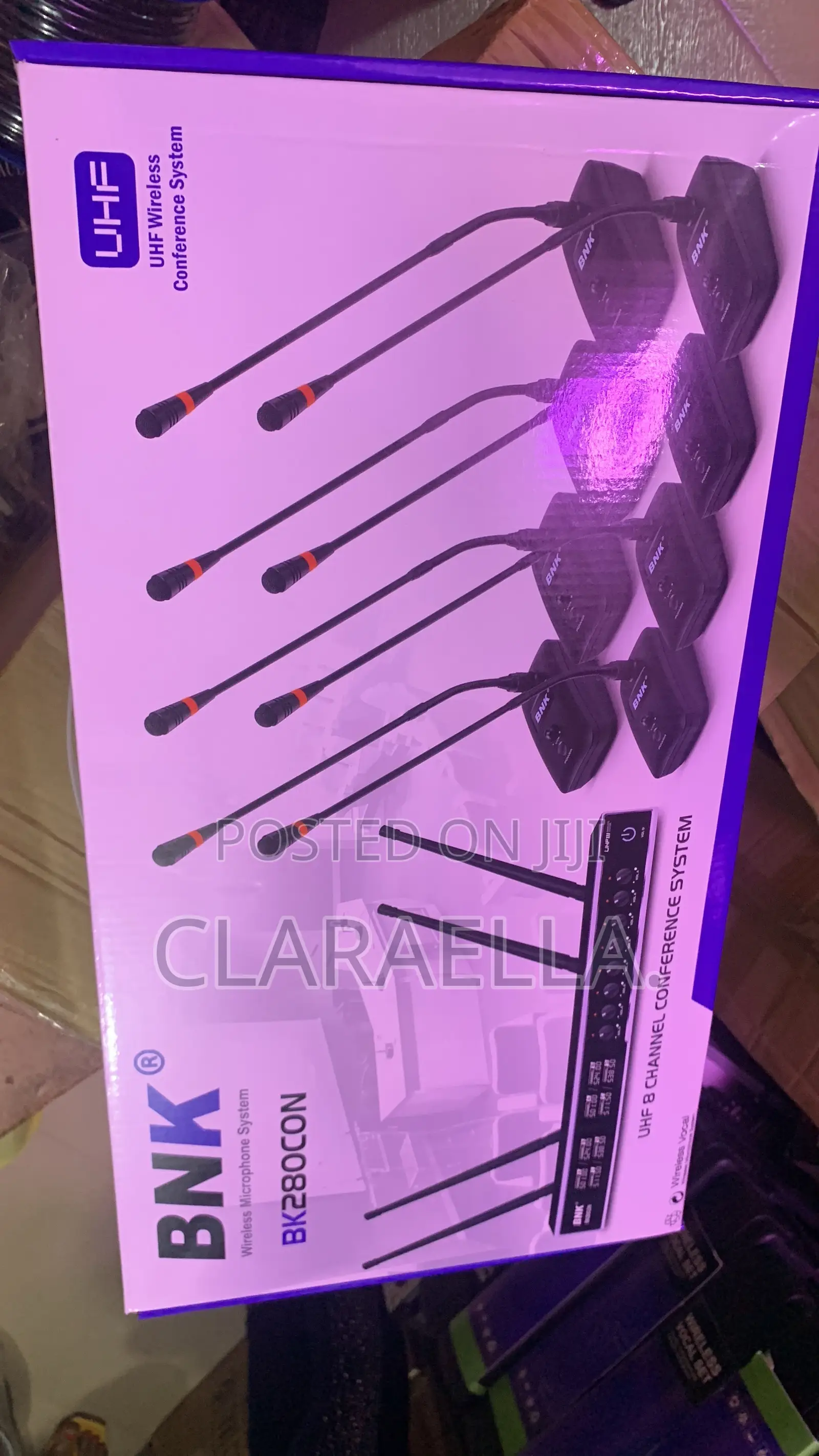 BNK Bk280con Uhf 8 Channel Wireless Conference Microphone