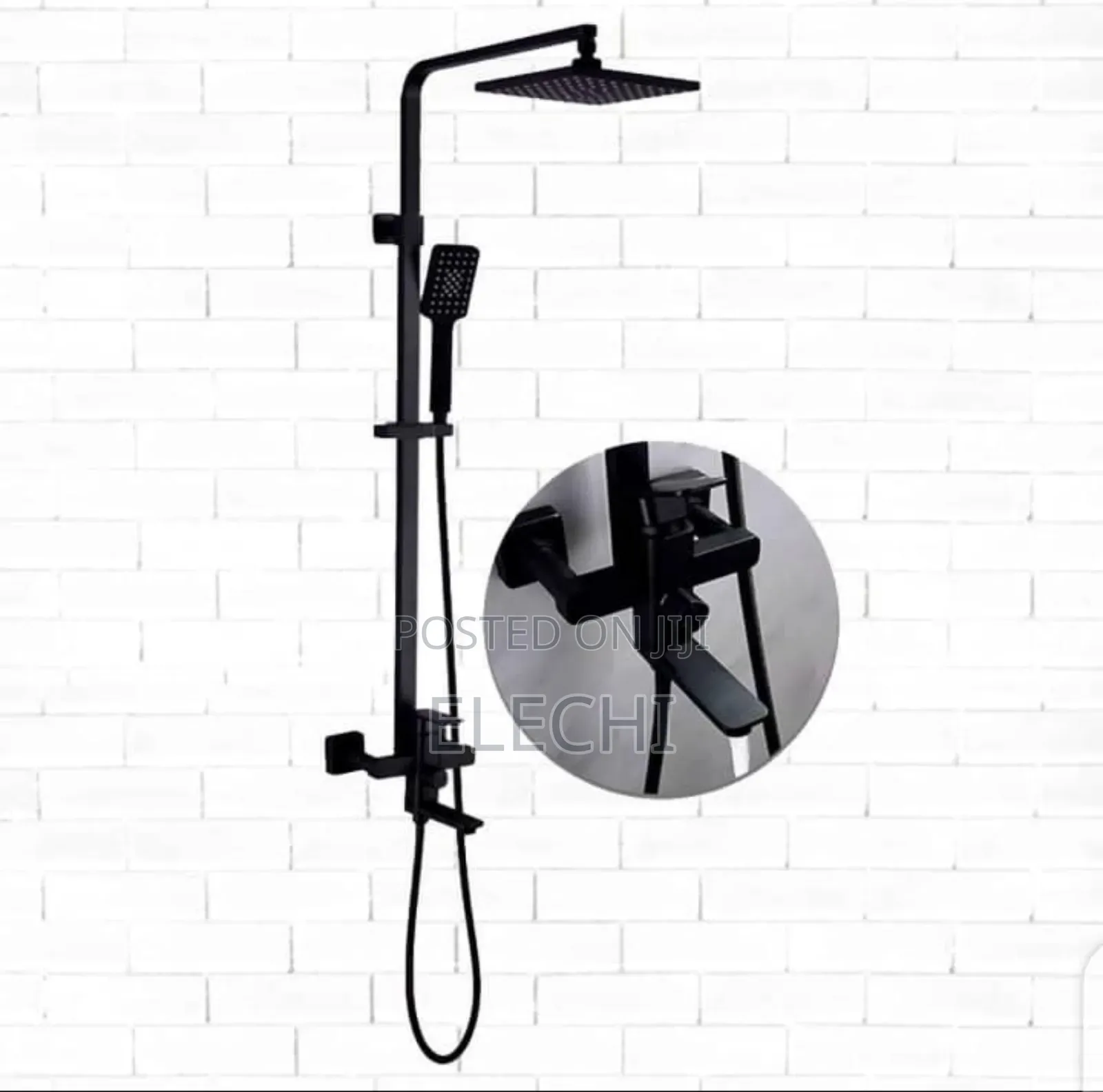 Square Black Shower