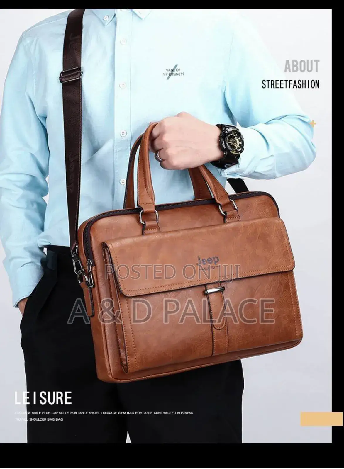 Jeep Buluo Luxury Genuineforever Leathermen’S Office/Laptop