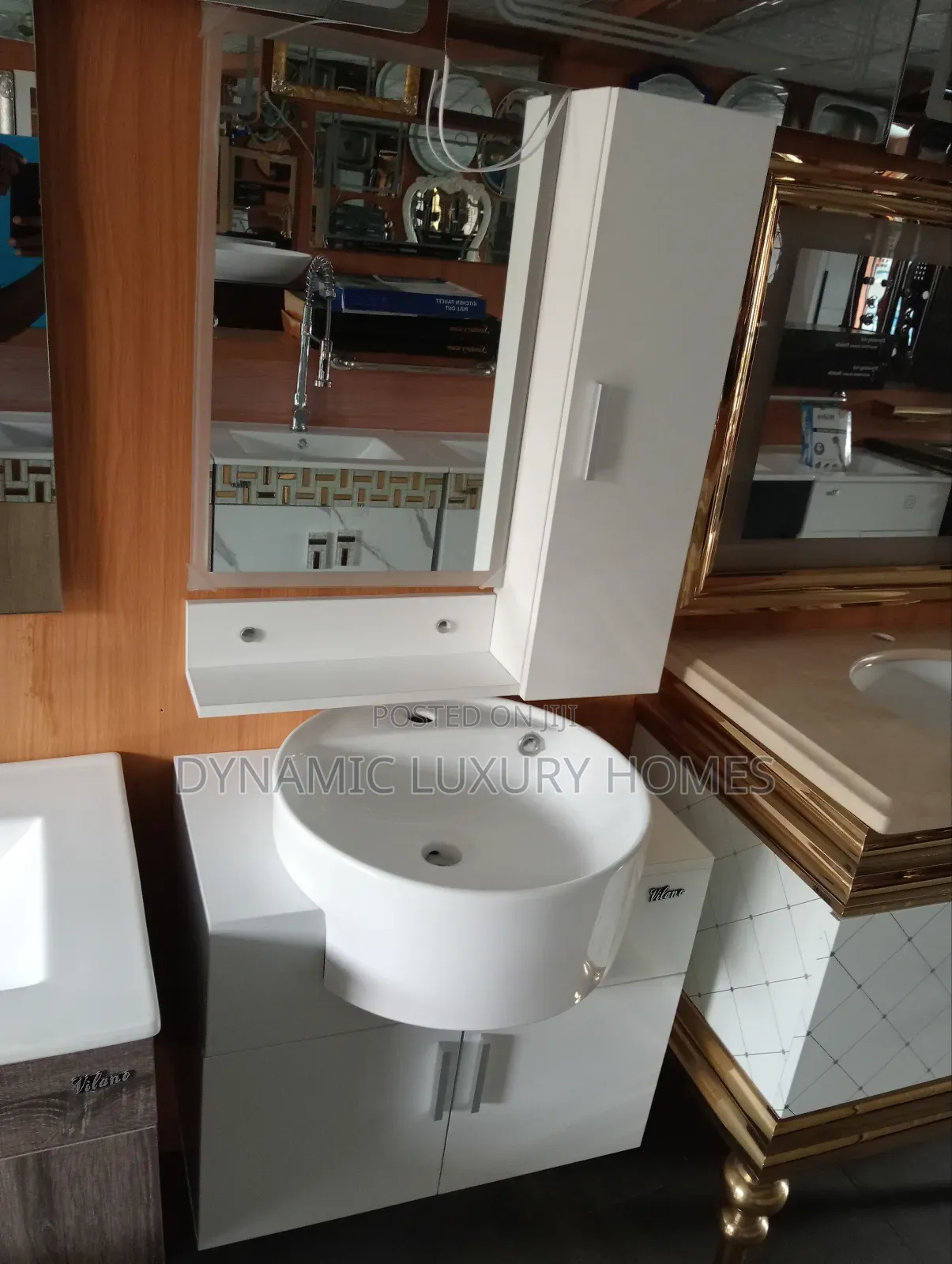 PVC Wall Hung Cabinet With Mirror 60cm by 47cm