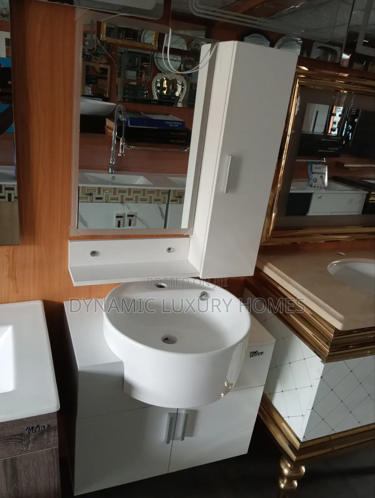 PVC Wall Hung Cabinet With Mirror 60cm by 47cm