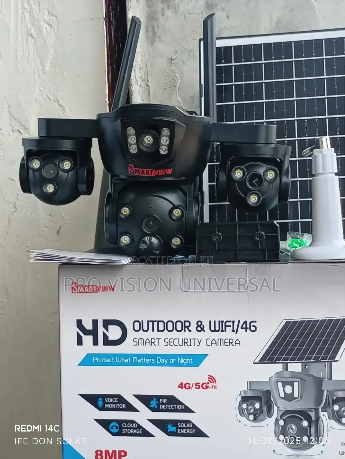 Solar Camera 3lens 3view Security Camera It Uses Sim Card