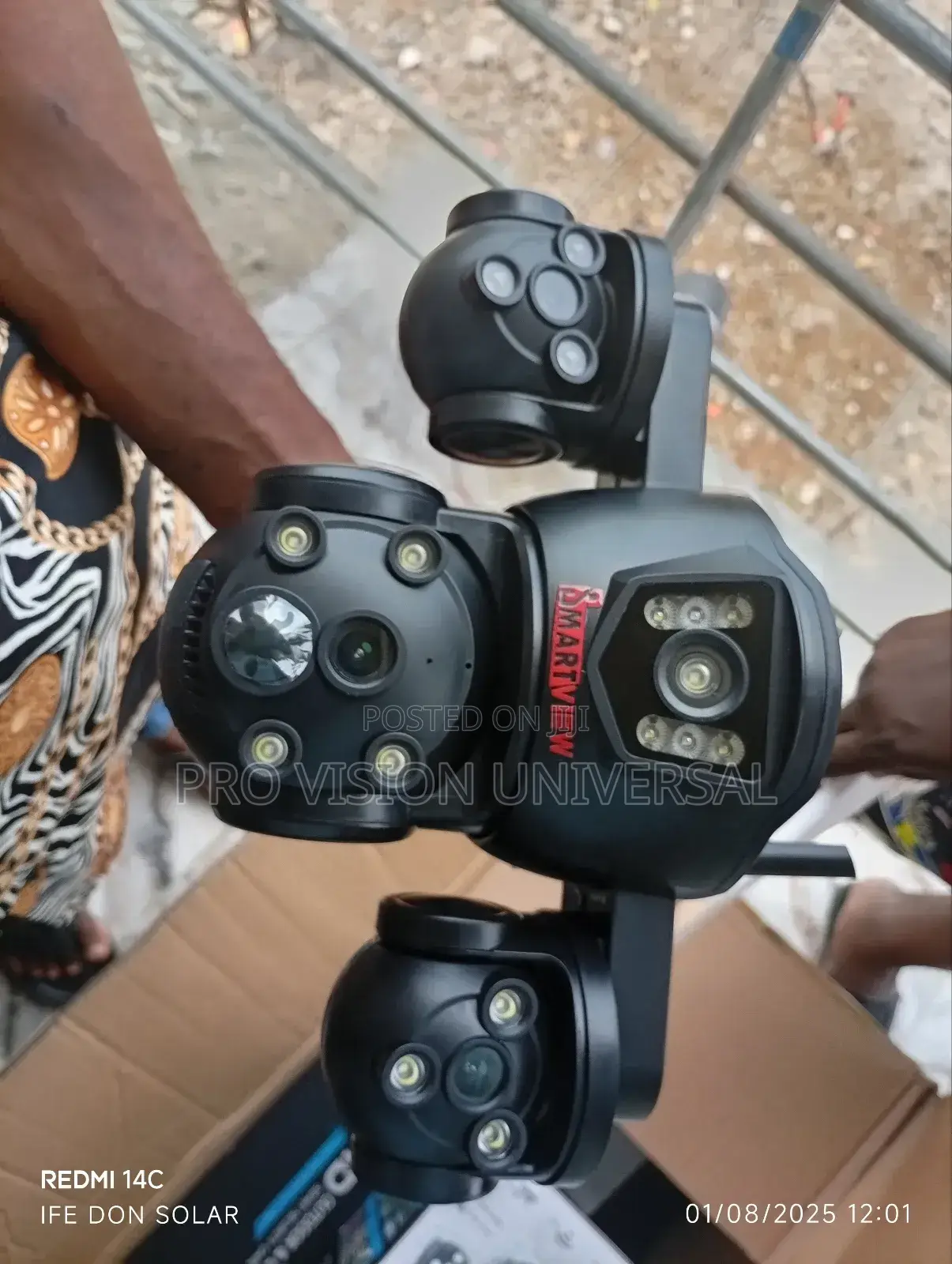 Solar Camera 3lens 3view Security Camera It Uses Sim Card