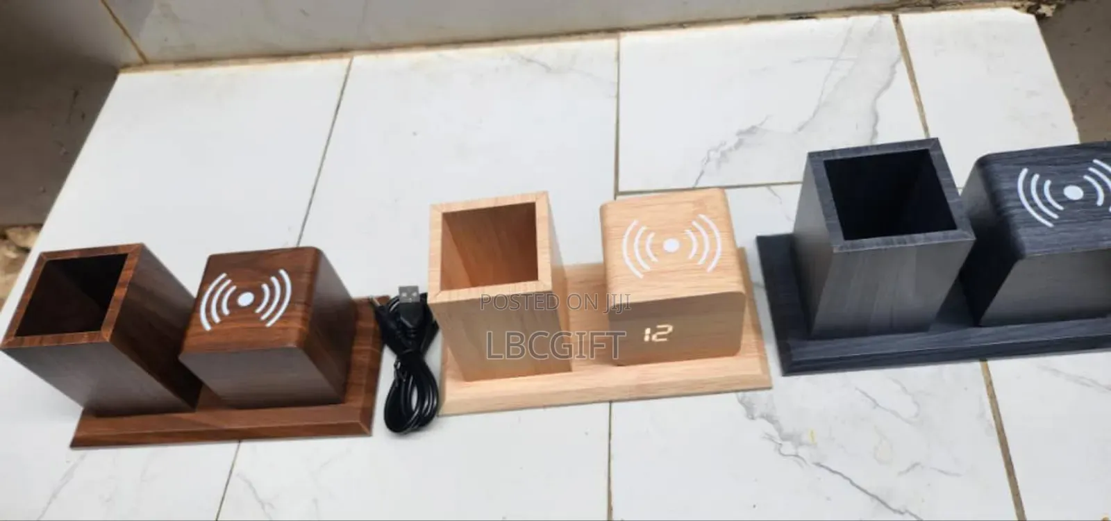 Wooden Pen Holder With Wireless Charger (Wholesales Only