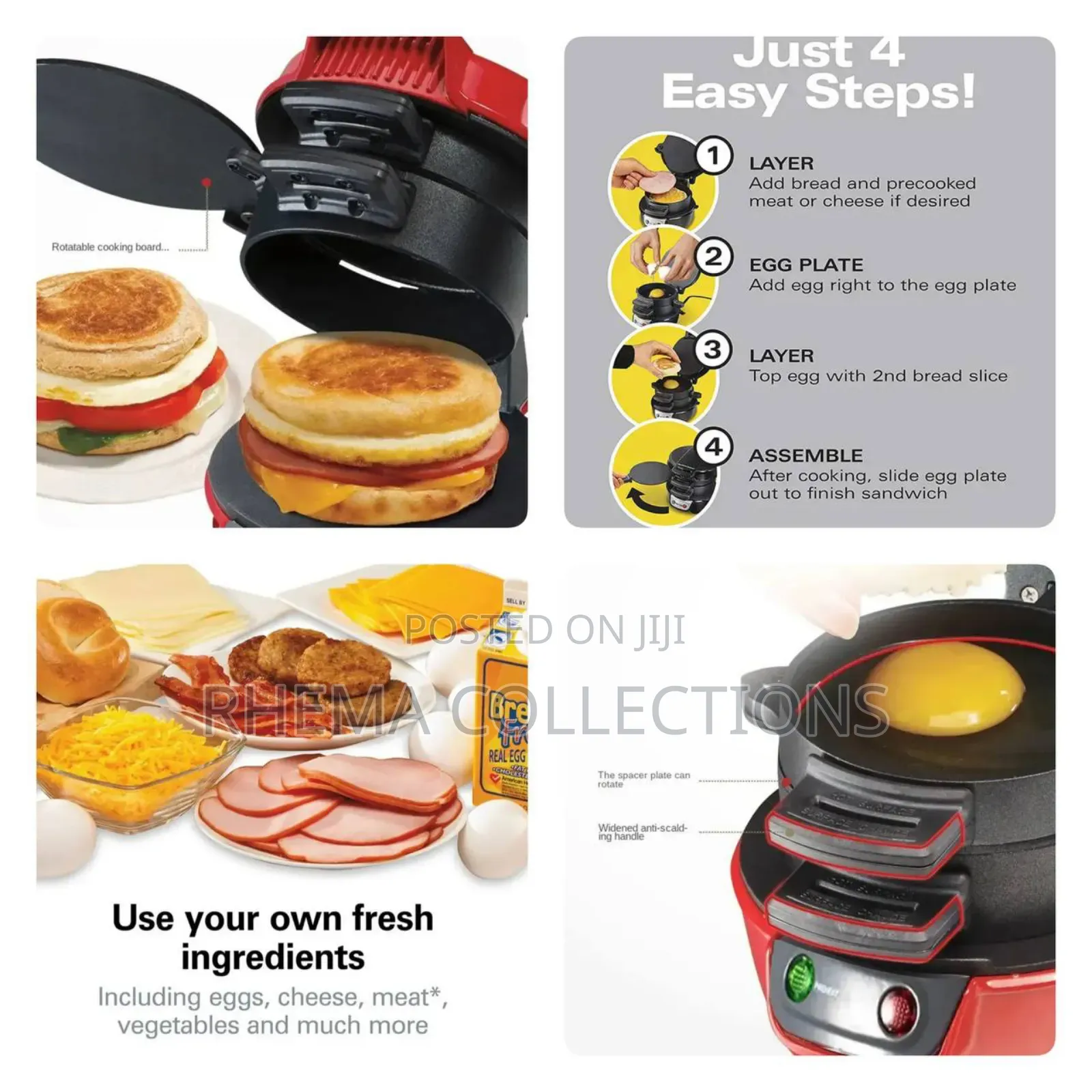 Silver Love (600w) Electric Burger Maker