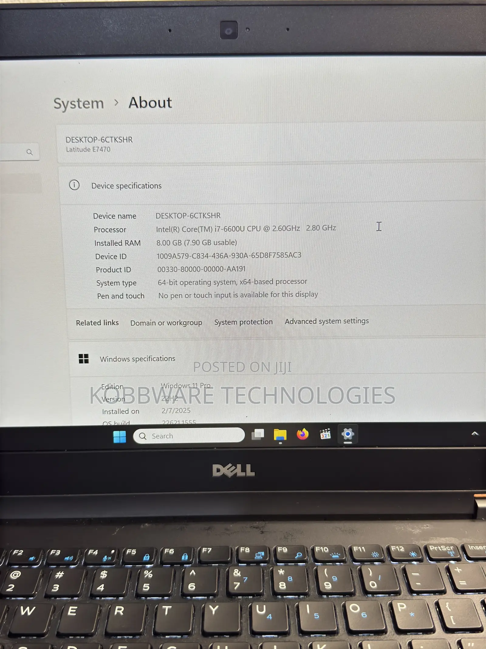 Laptop Dell Latitude E7470 8GB Intel Core i7 SSD 256GB
