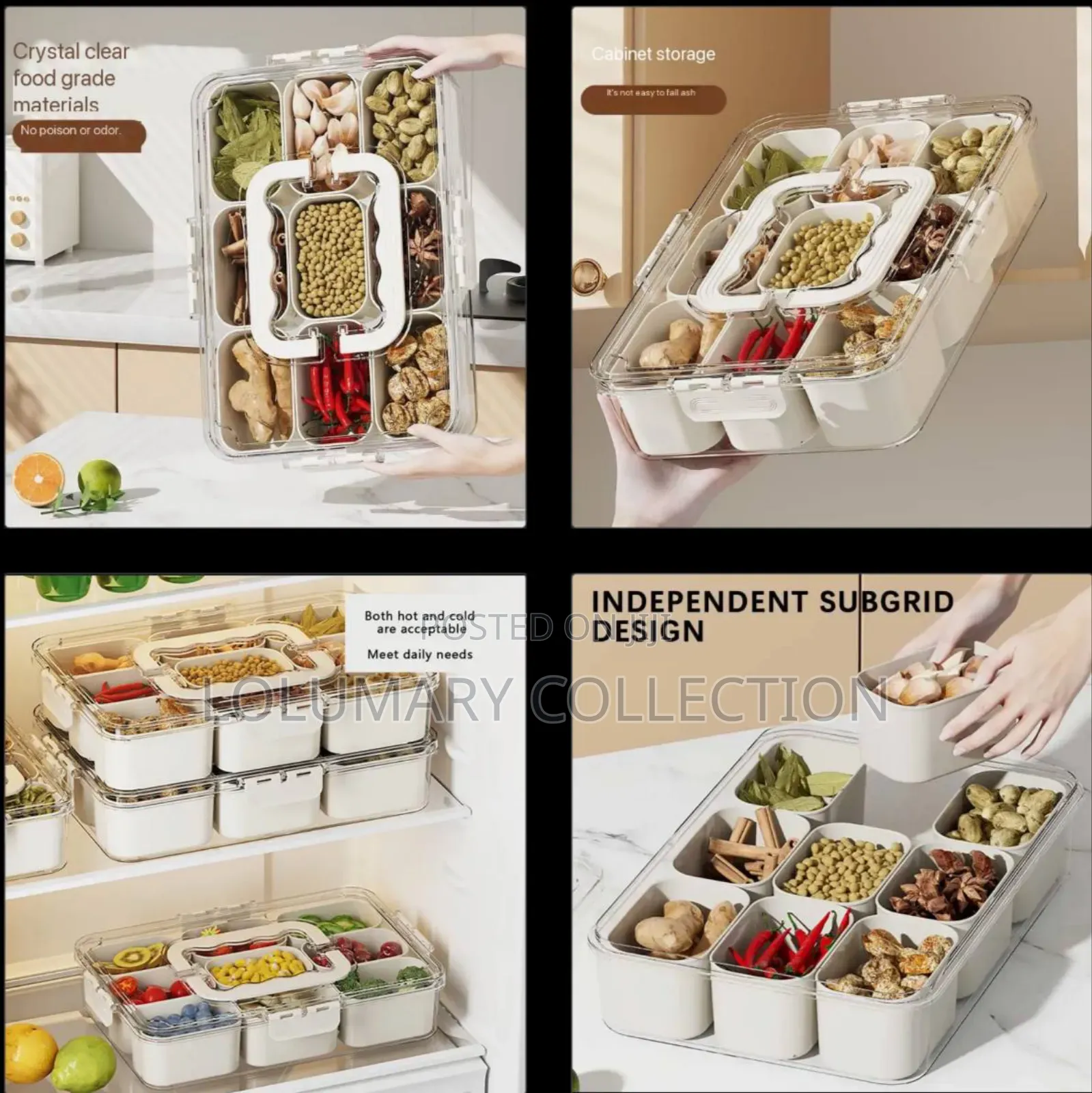 Multipurpose Transparent Storage Box – 9 Detachable