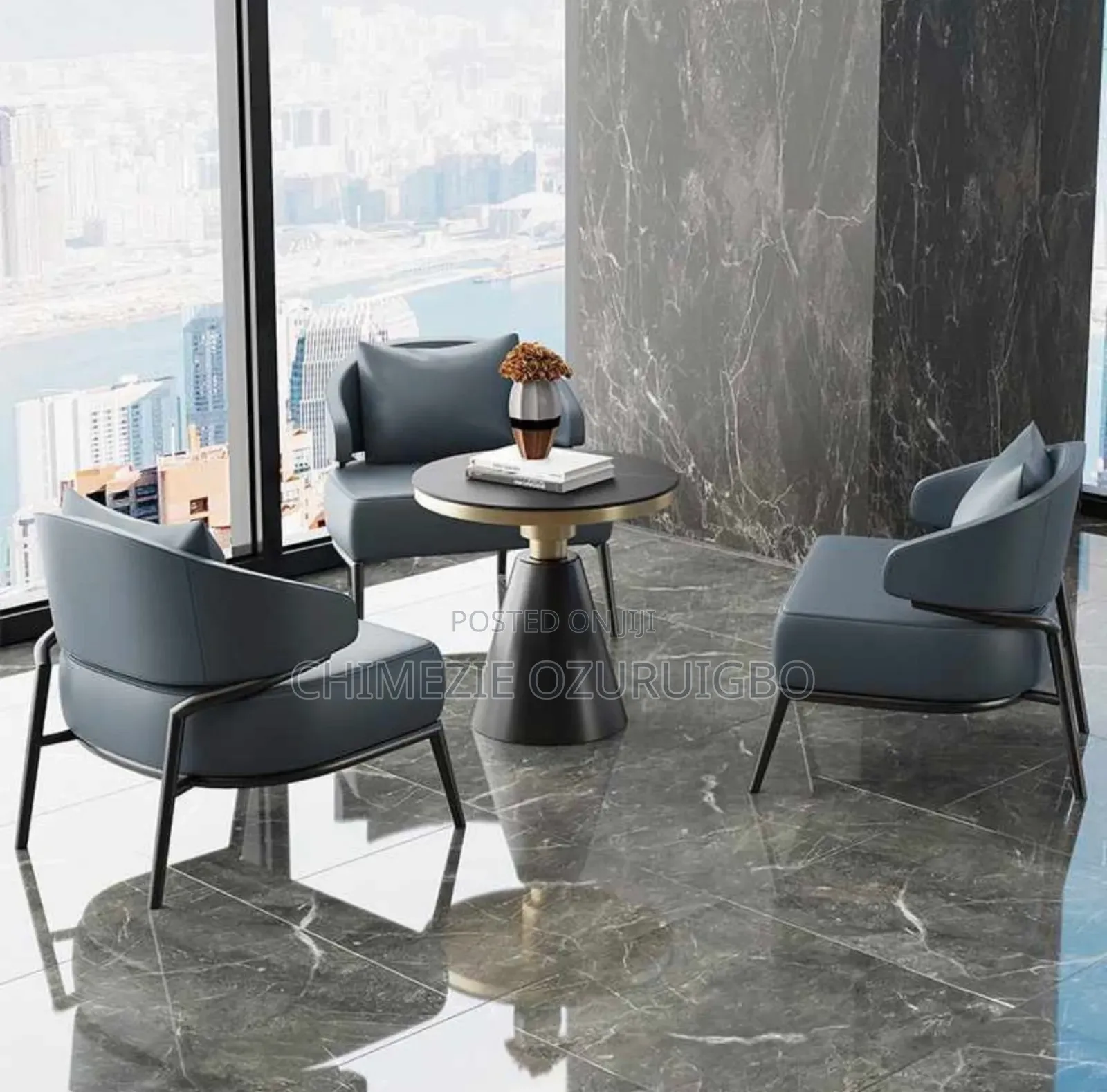 Brown and Grey Coloured Executive Lounge Chairs