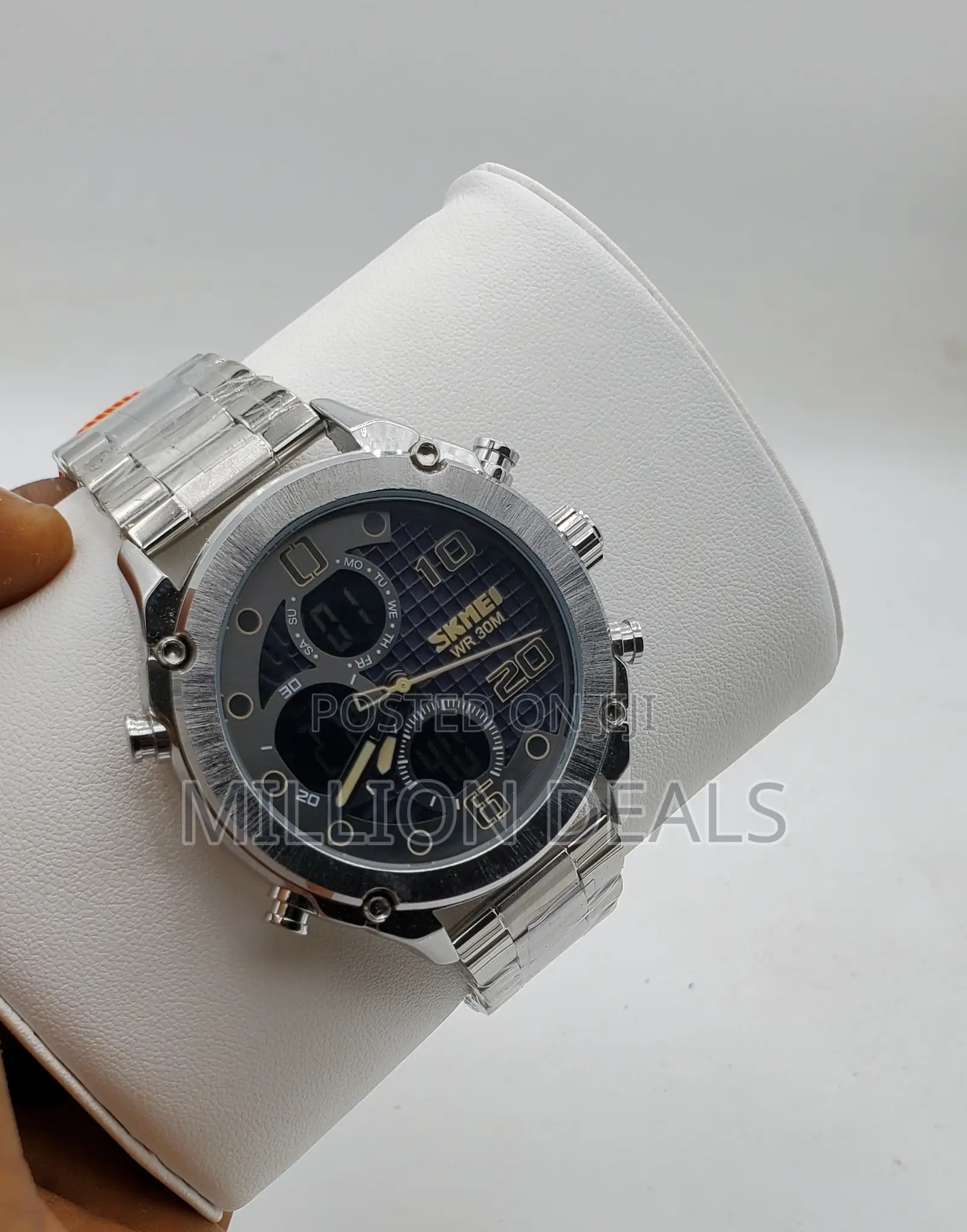 Triple Inspires Men's Bracelet Strap Wrist Watch Silver