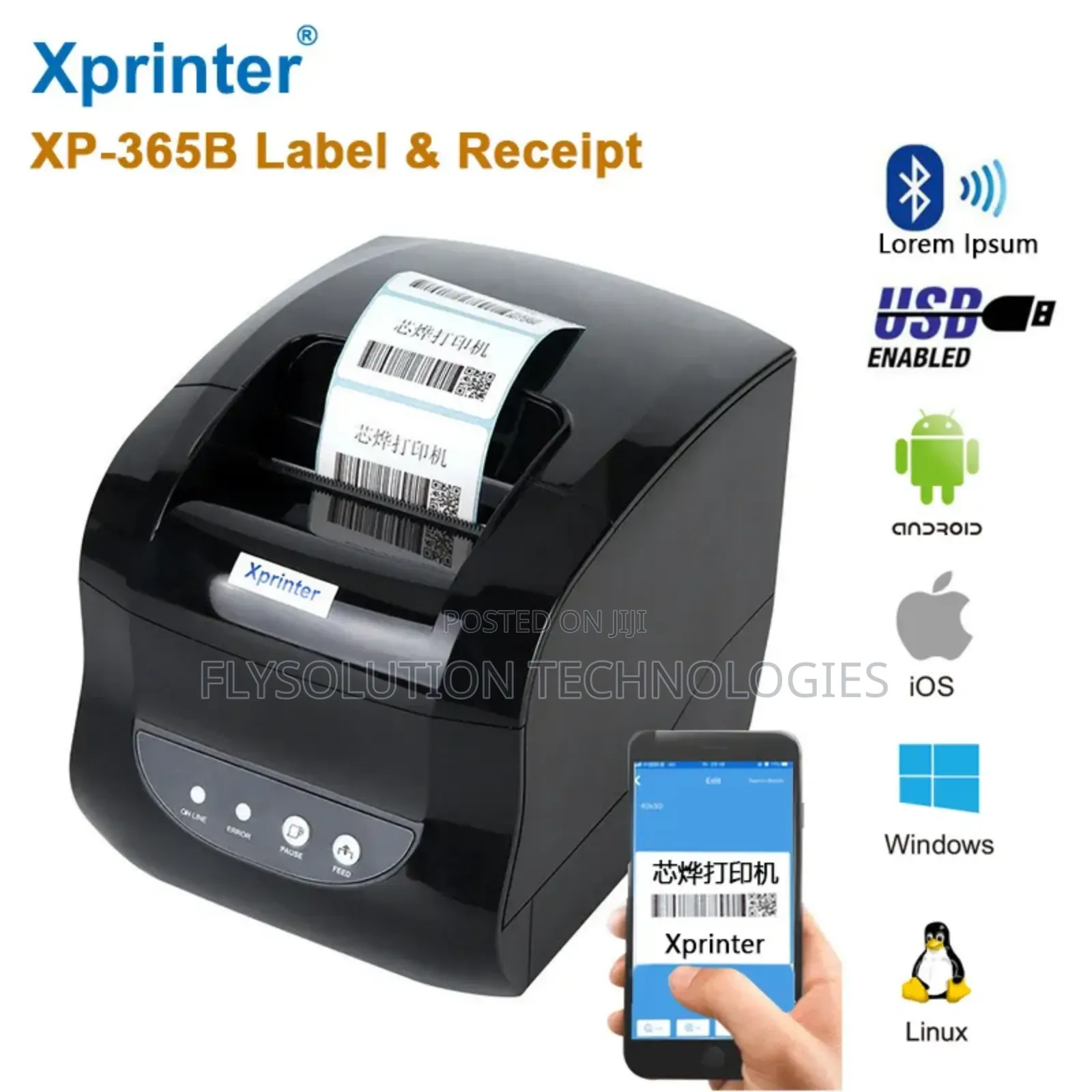 Xprinter Xp-365b Bluetooth Thermal Receipt Printer