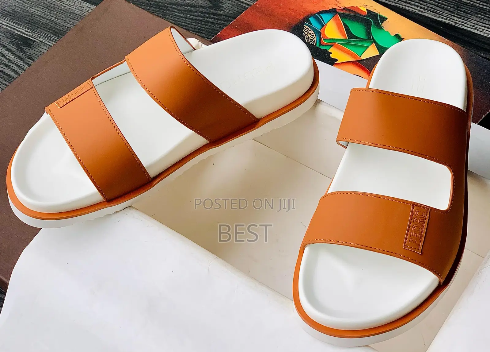 Pure Leather Luxury Pedro Palm Slippers