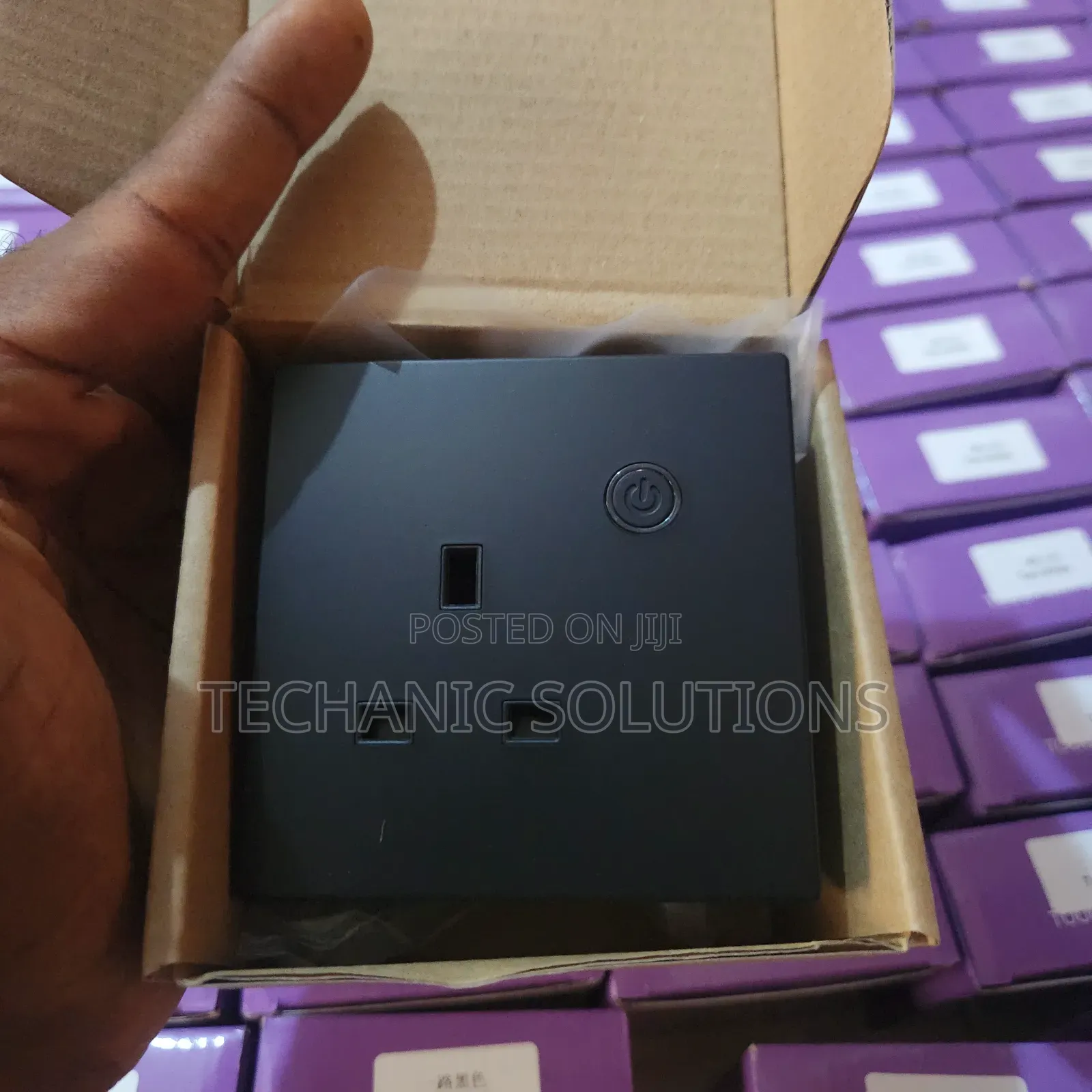 13amp Tuya Single Socket, Wifi Socket - Black