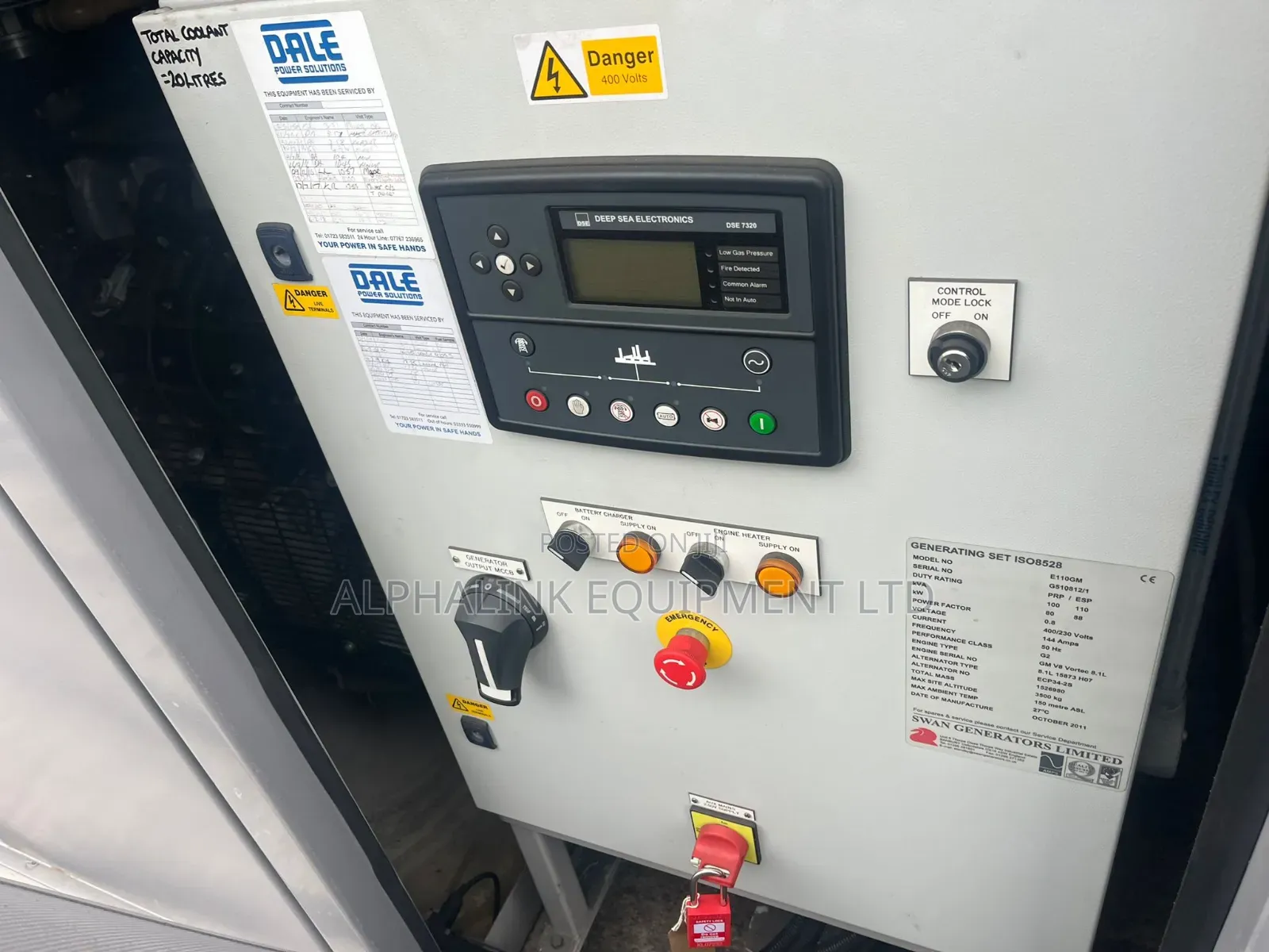 Brand New 110kva Natural Gas Generator