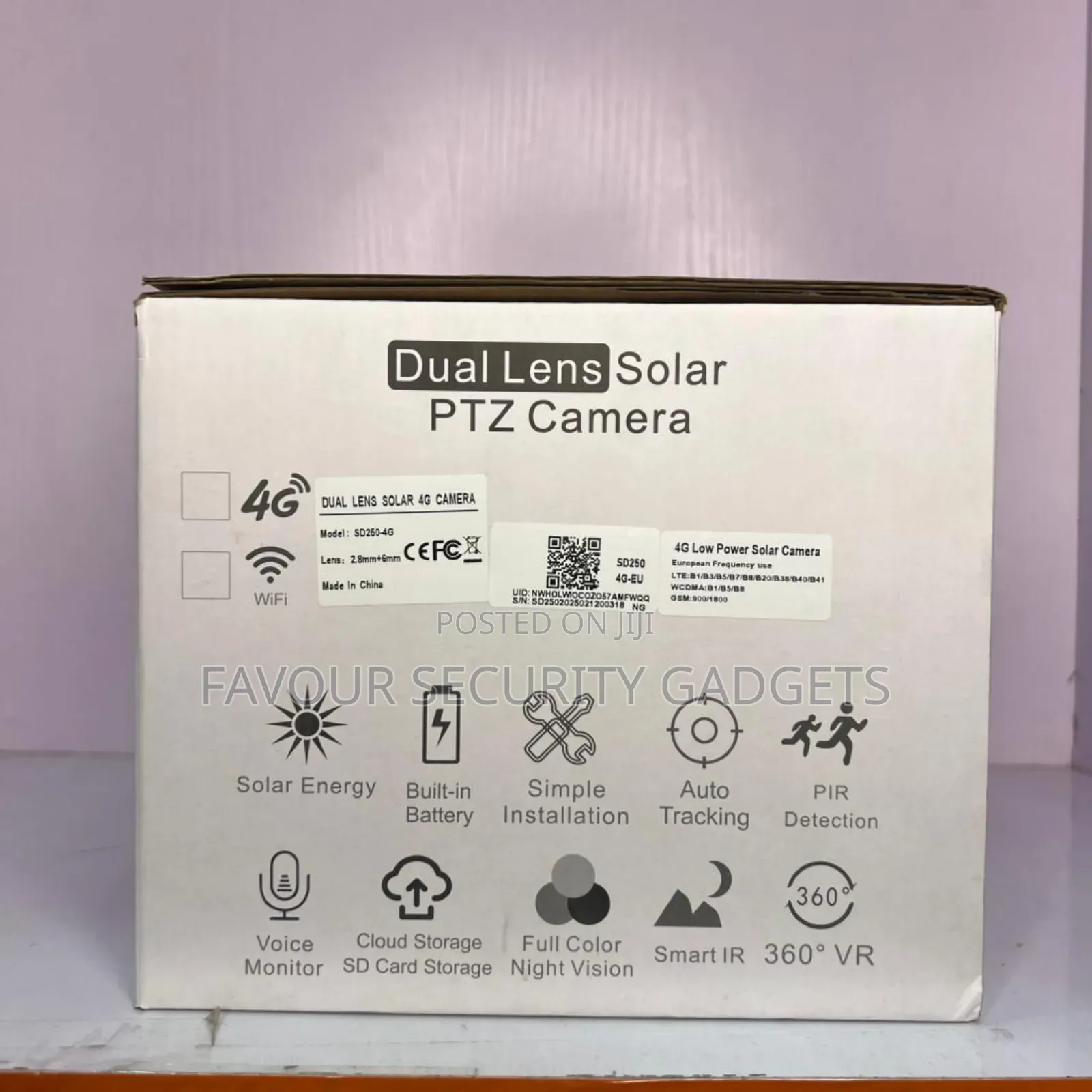 4g Solar PTZ Dual Lens Camera Sd250