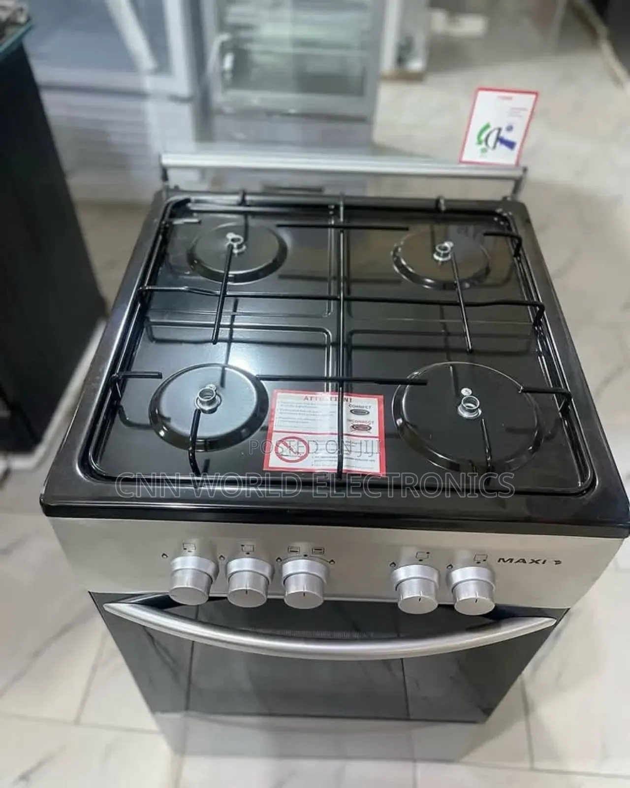 New Maxi 50cm Standing Gas Cooker Oven Blue Flame Warranty