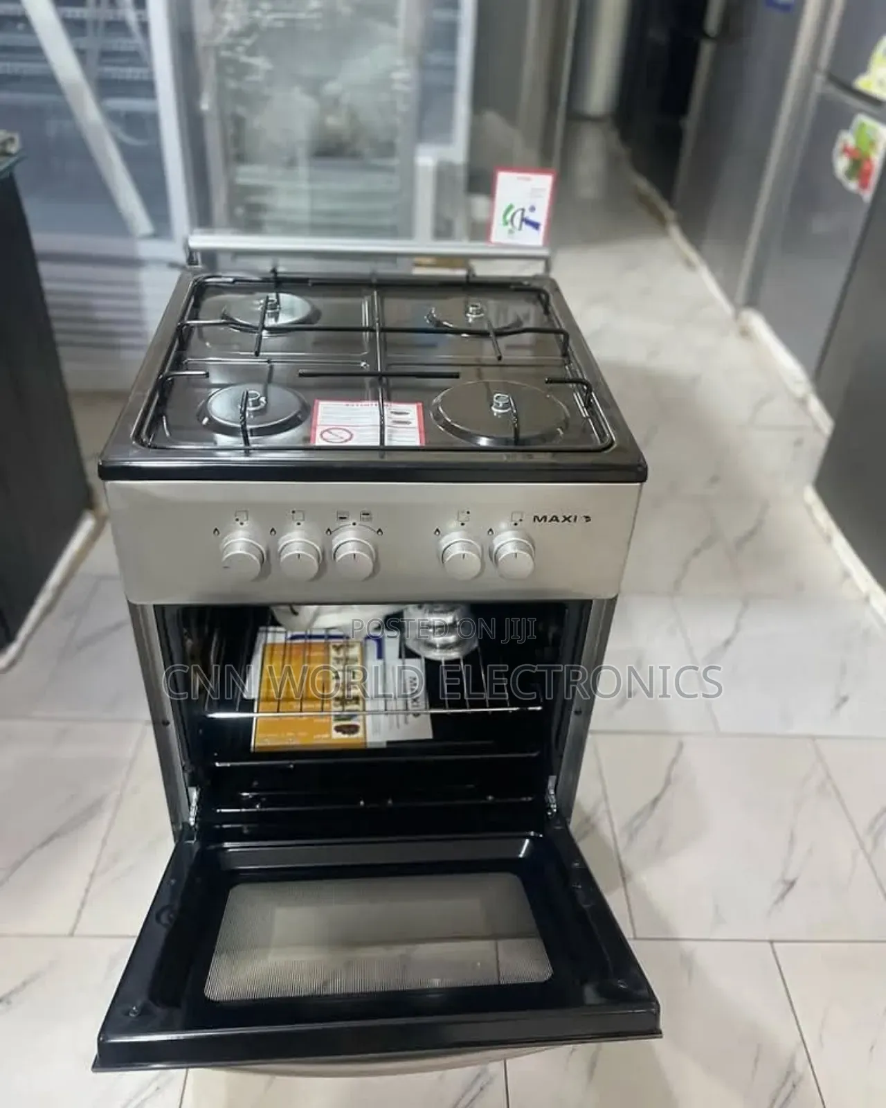 New Maxi 50cm Standing Gas Cooker Oven Blue Flame Warranty