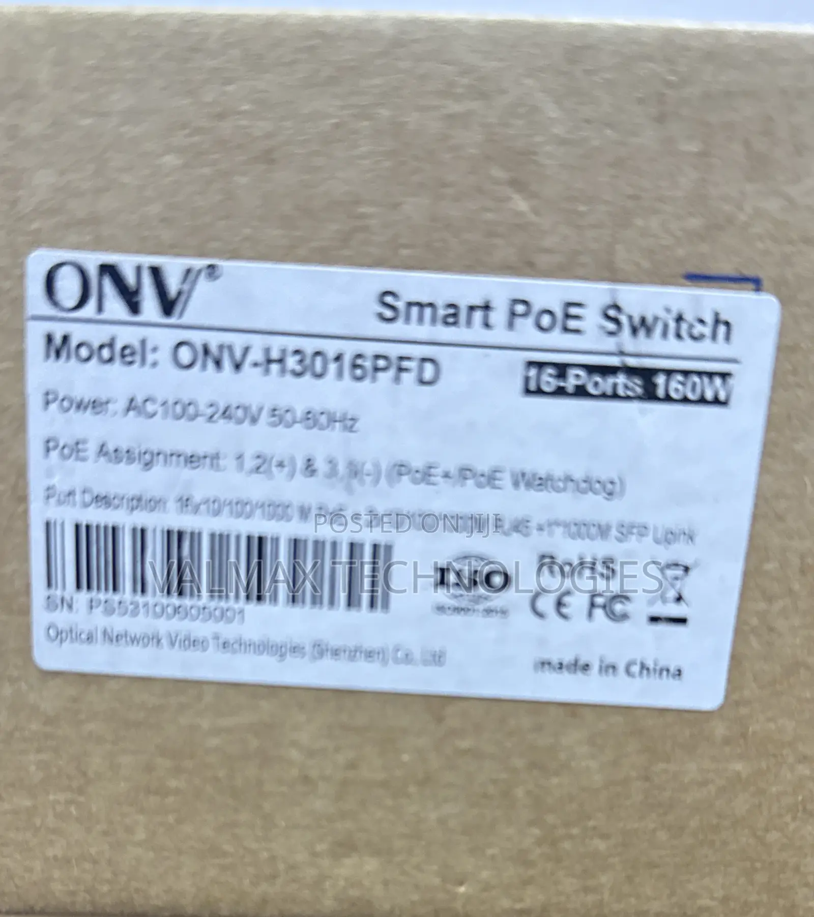 Onv 16 Port Gigabit Switch
