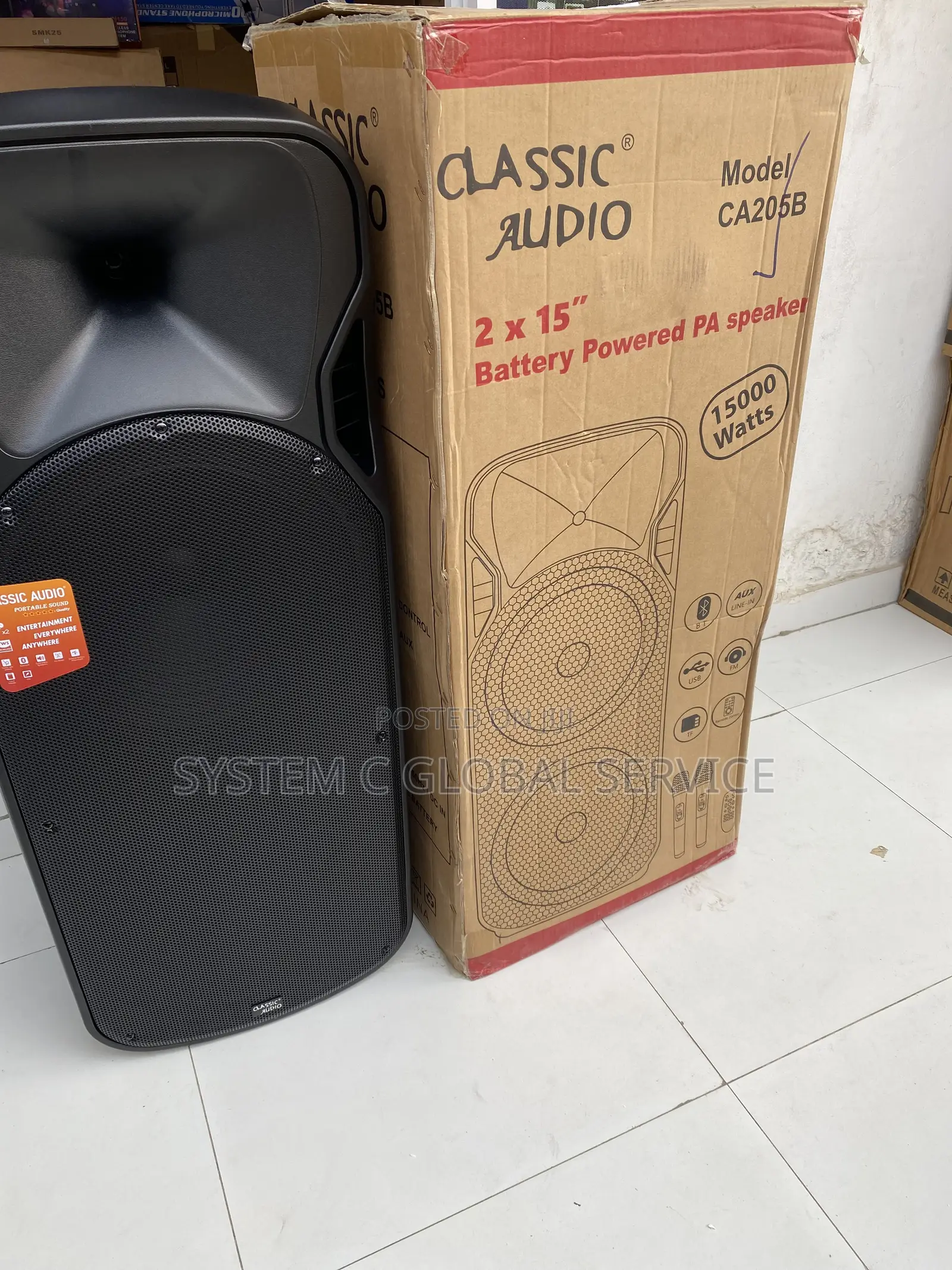 Classic Audio Ca20 B 2×15 Battery Powered Pa Speaker