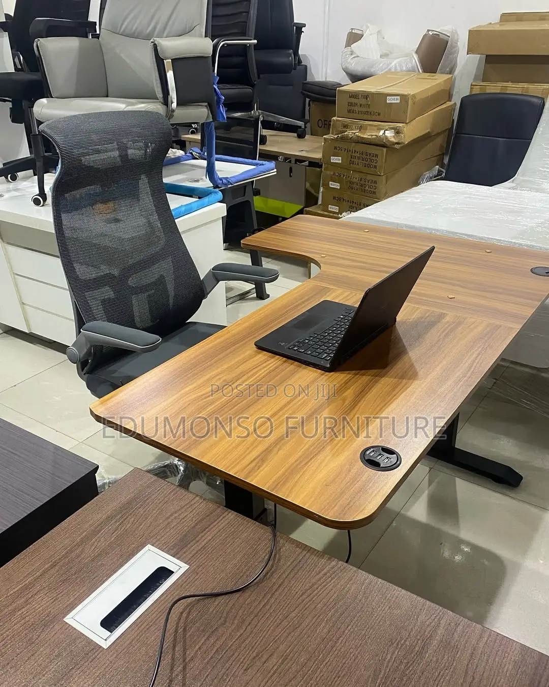 Sit Stand Desk L Shaped Desk for Work/Home Office