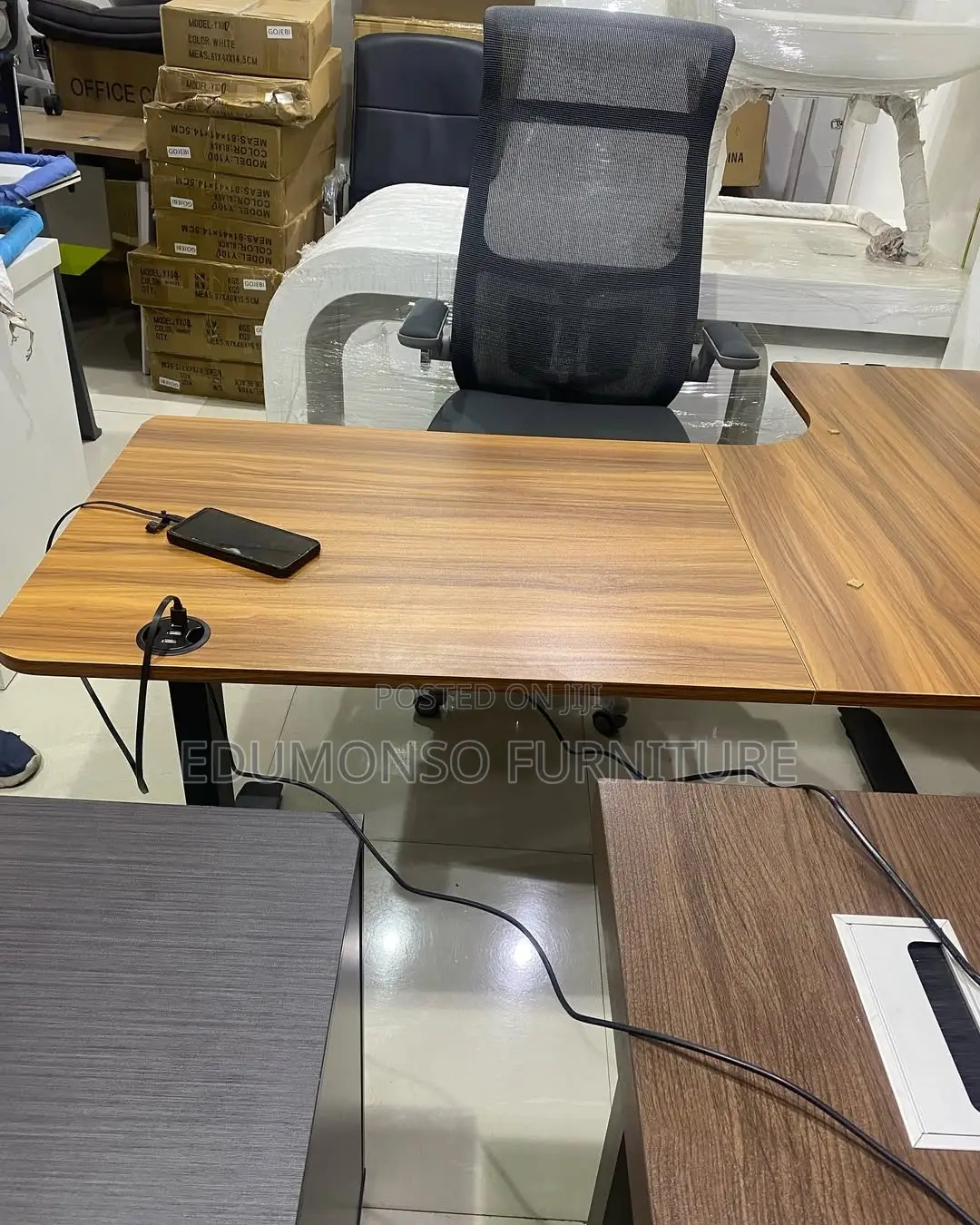 Sit Stand Desk L Shaped Desk for Work/Home Office